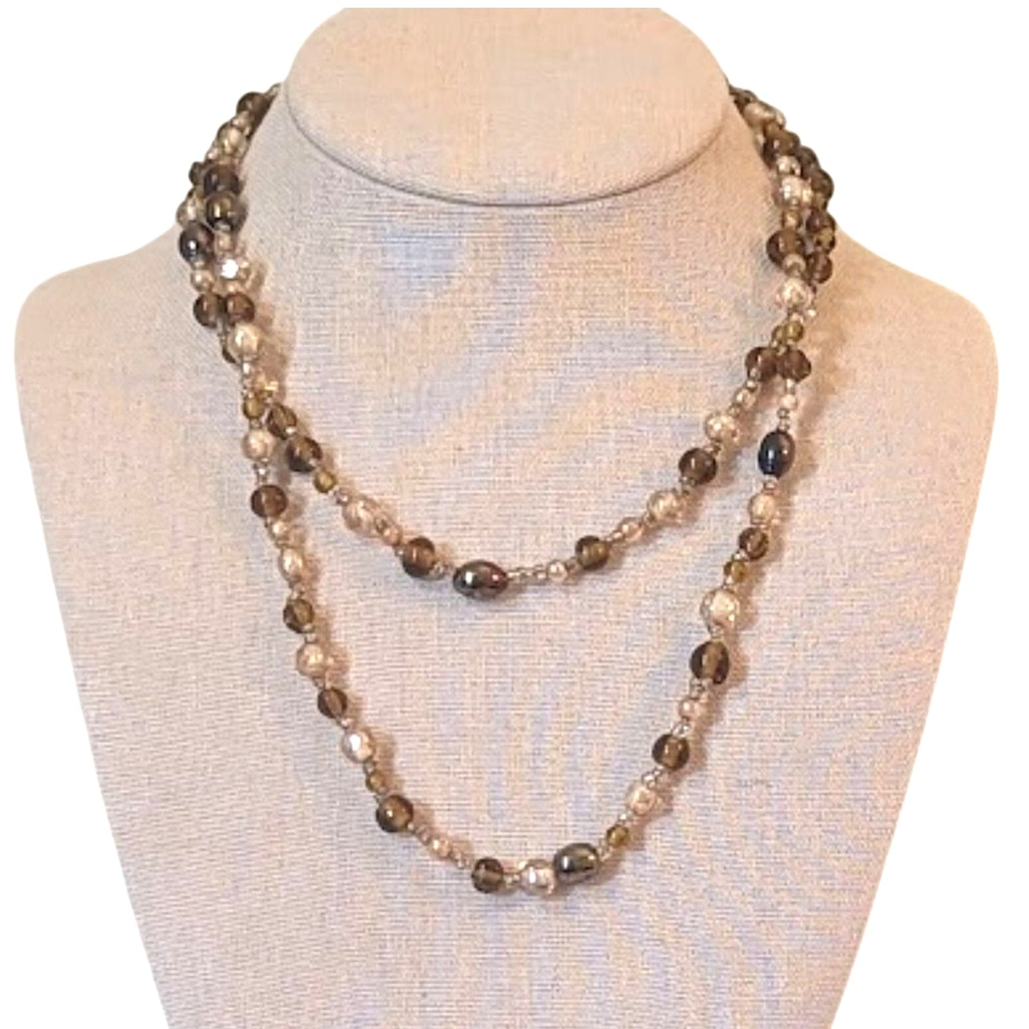 Brown Glass Bead Necklace