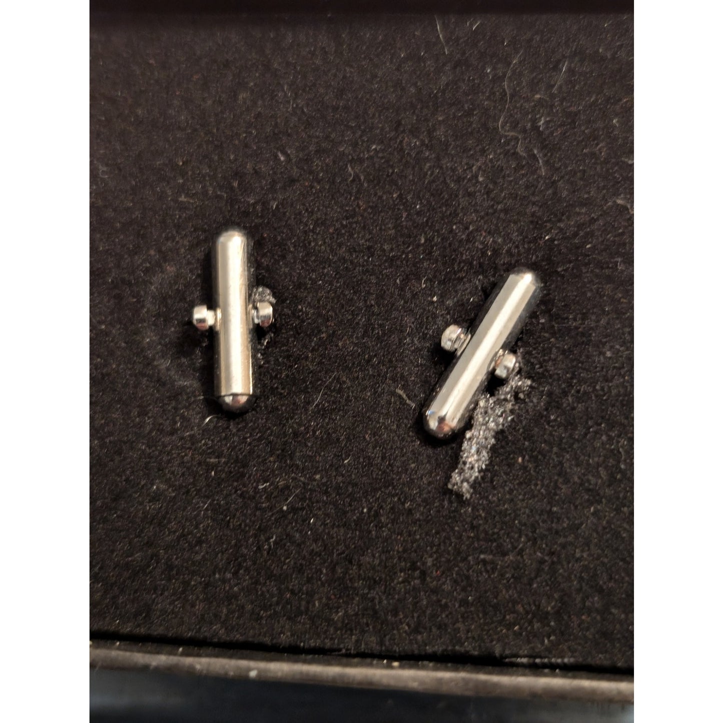 Handmade Lampwork Beads Snowman Cuff Links NWT