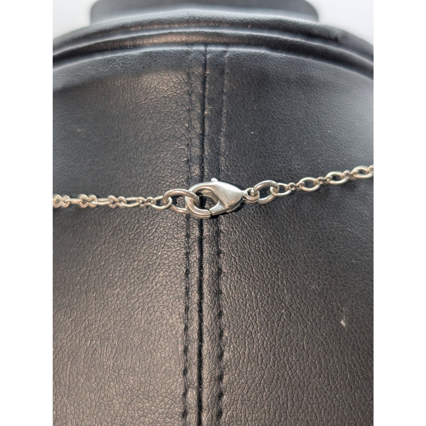 Silver Tone Teal Aromatherapy Butterfly Lava Stone 20" Necklace