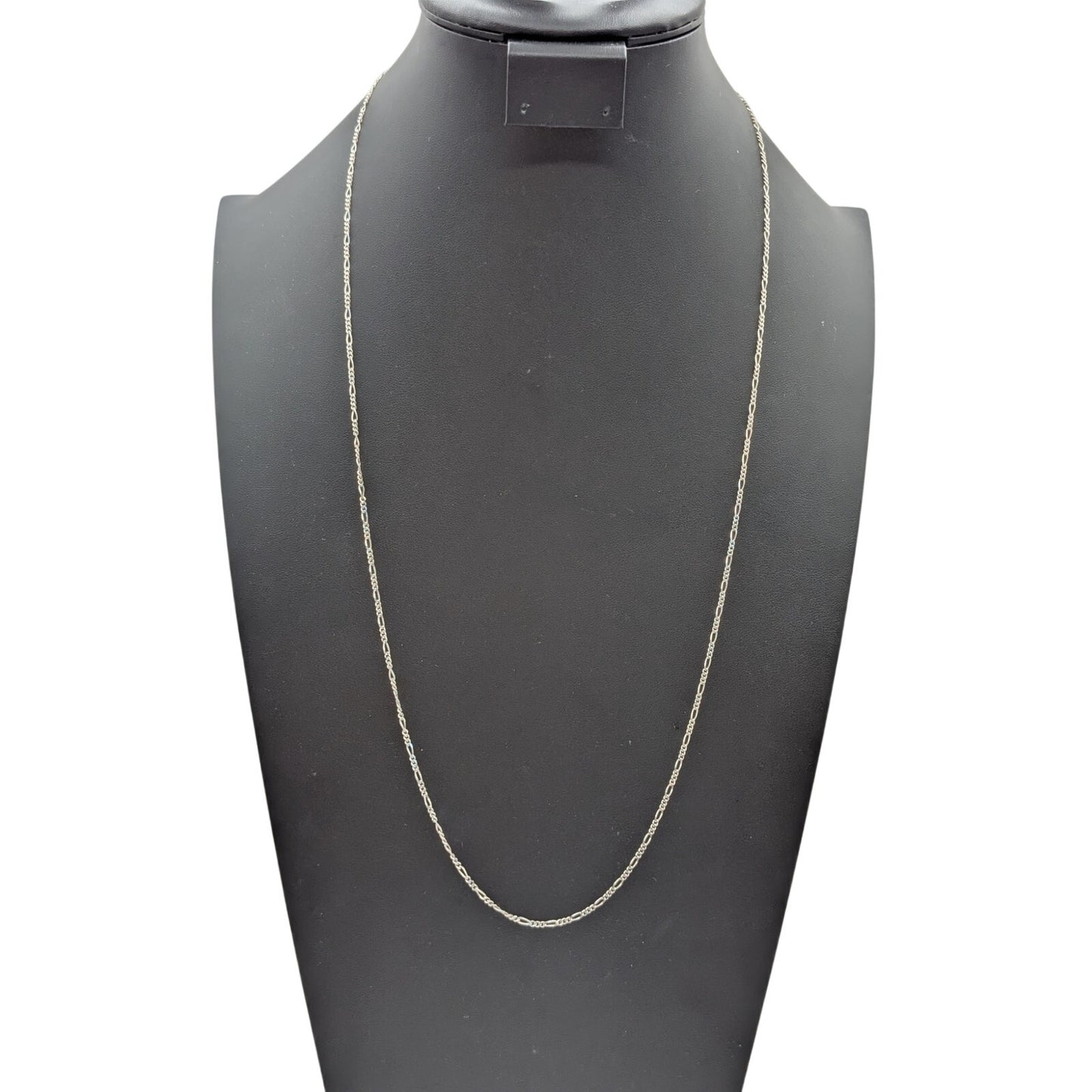 VTG 925 Sterling Silver 29.5" Long 1/16" Figaro 4.74g Chain Necklace