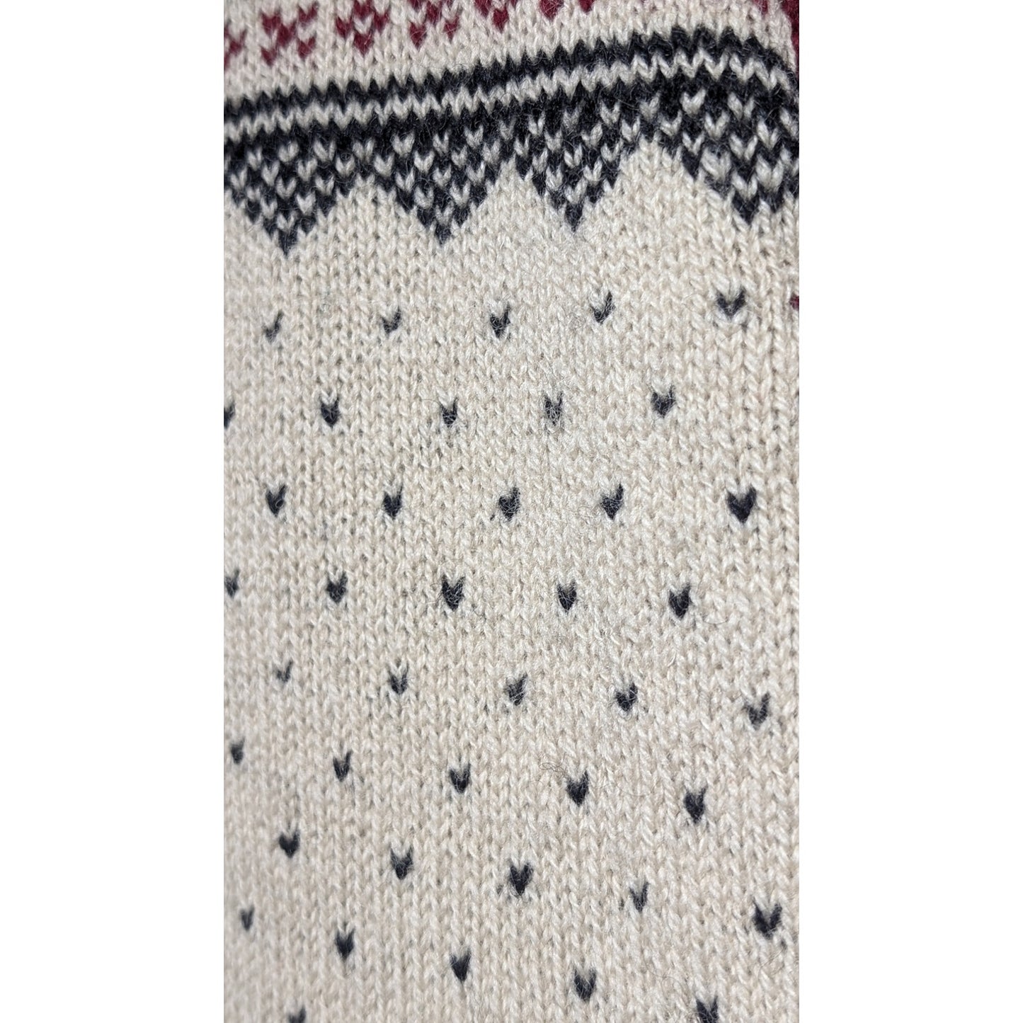 Dia Bristol, Vermont 100% Wool Knit Hook & Eye Closure Made in Estonia Sz S