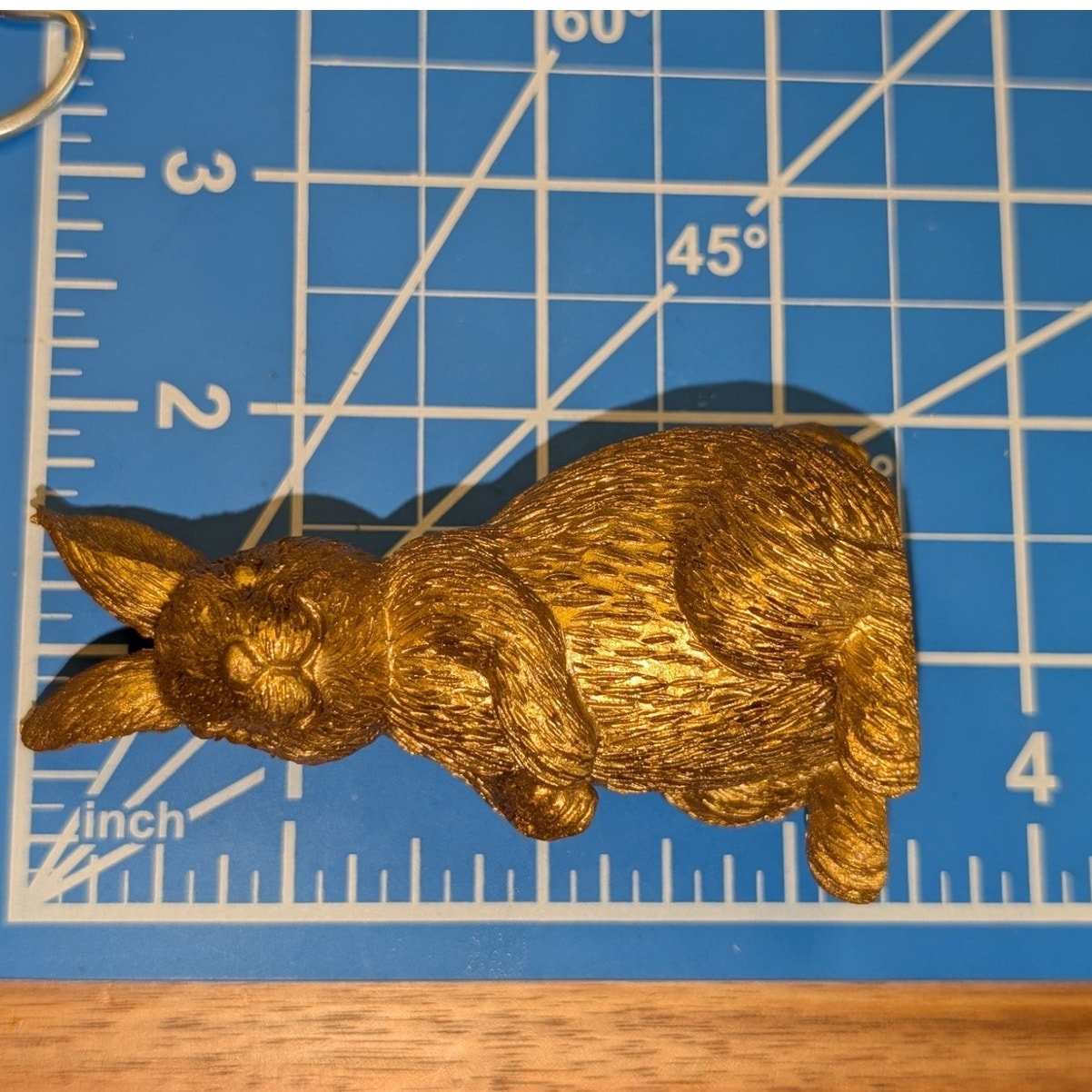Gold Resin Bunny Figurine