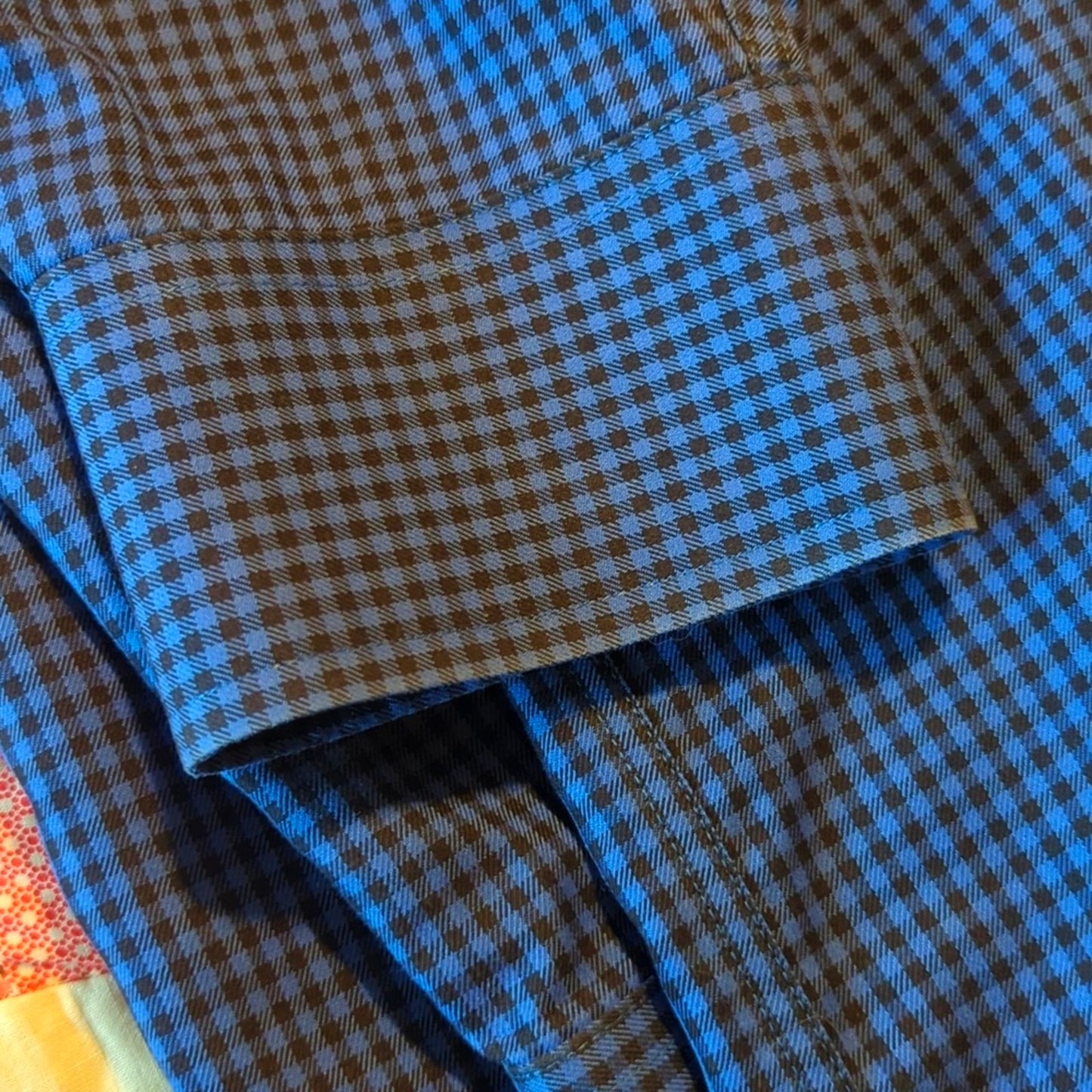 Orvis Blue Check 100% Cotton Pocket Button Down Shirt Men's Size M