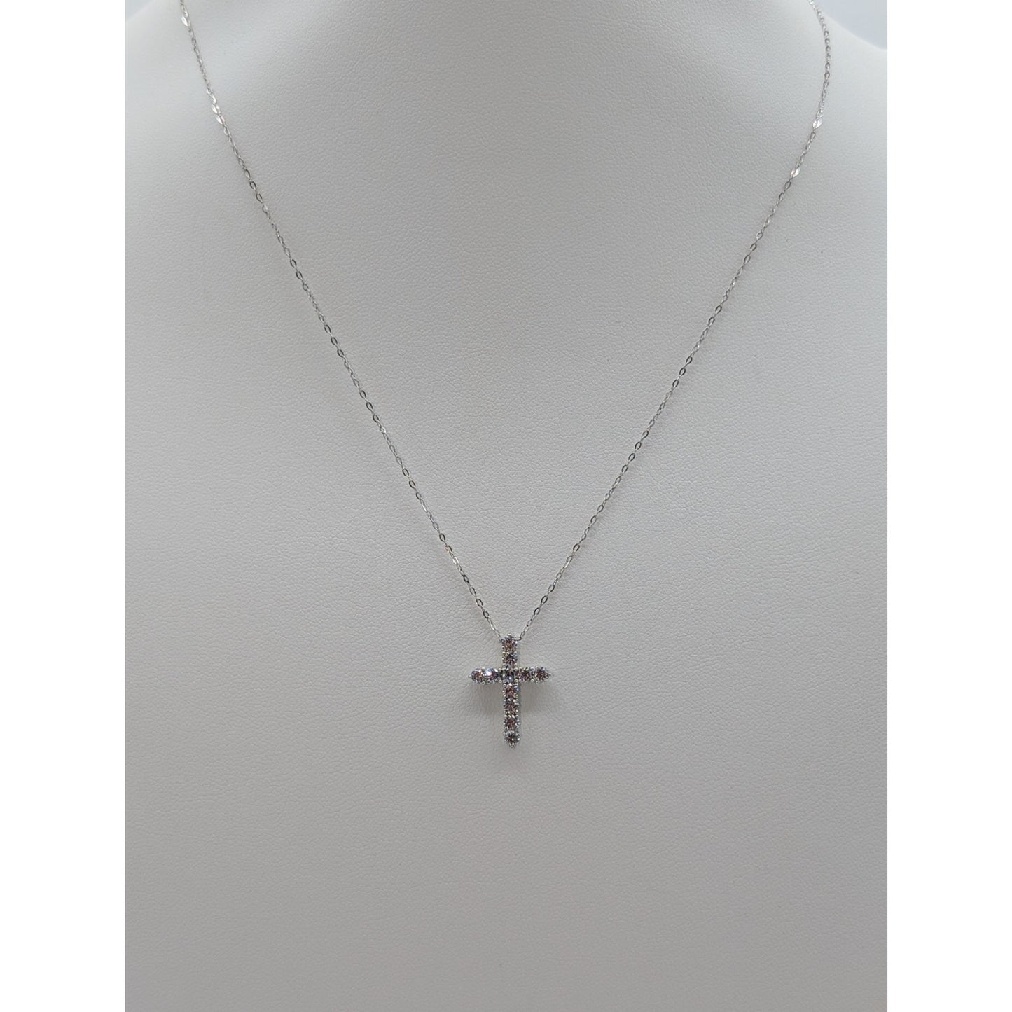 Eliot Danori $55 Silver Tone Sparkling Crystal Cross 16", 17", 18" Necklace NWOT