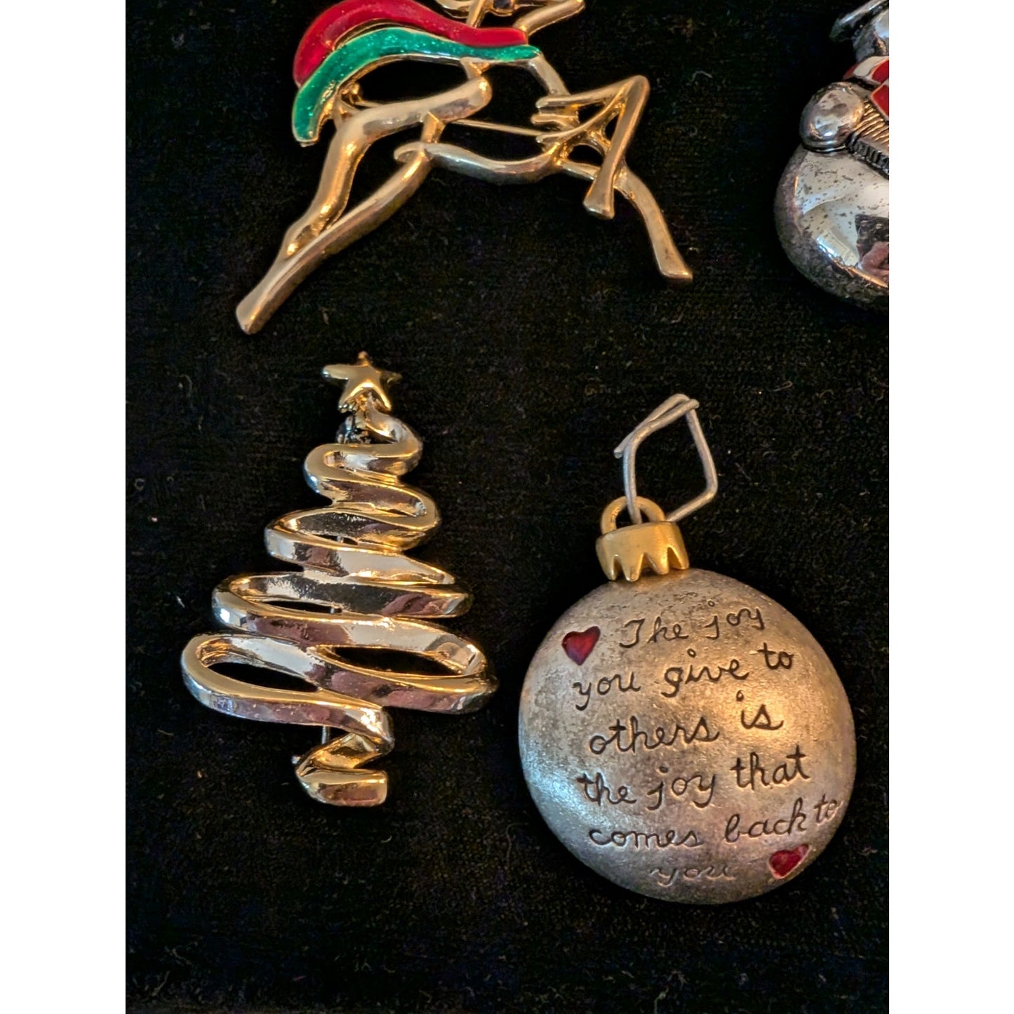 Lot of Seven Vintage Christmas Pins