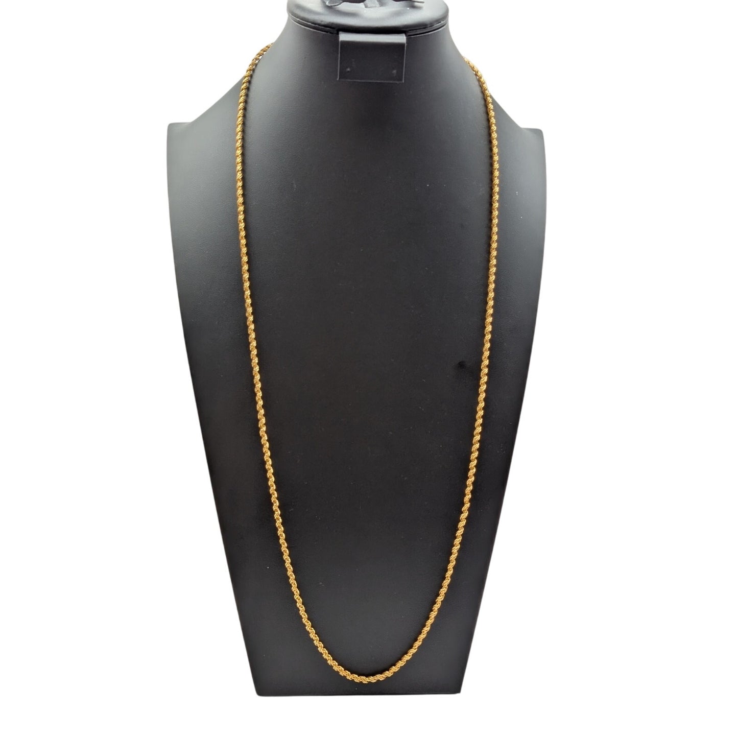 Vintage Monet Gold Tone Fancy Wrapped 36" Chain Necklace