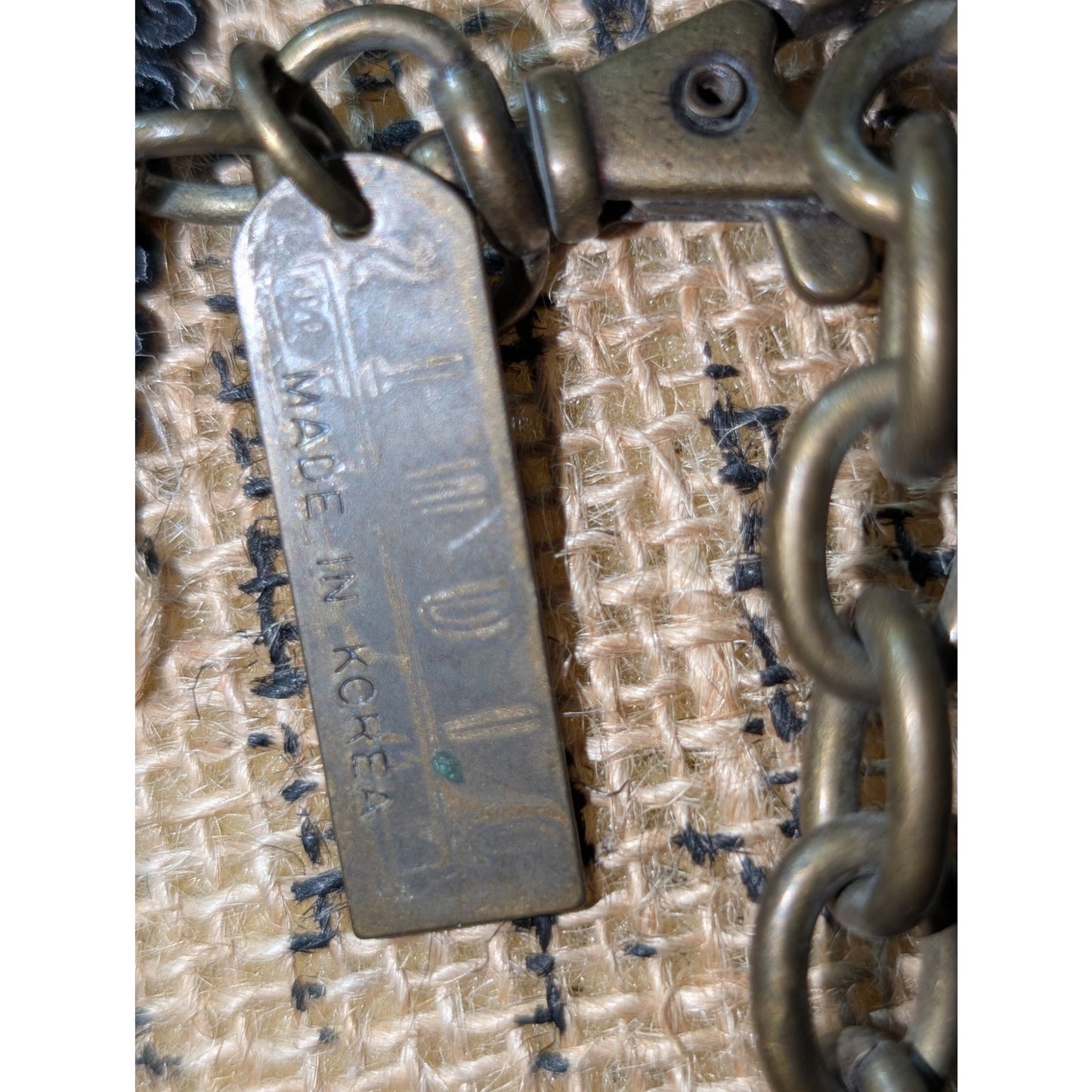 Vintage New York Studio Tribal Bead Double Strand Bronze Metal 33"-38" Belt