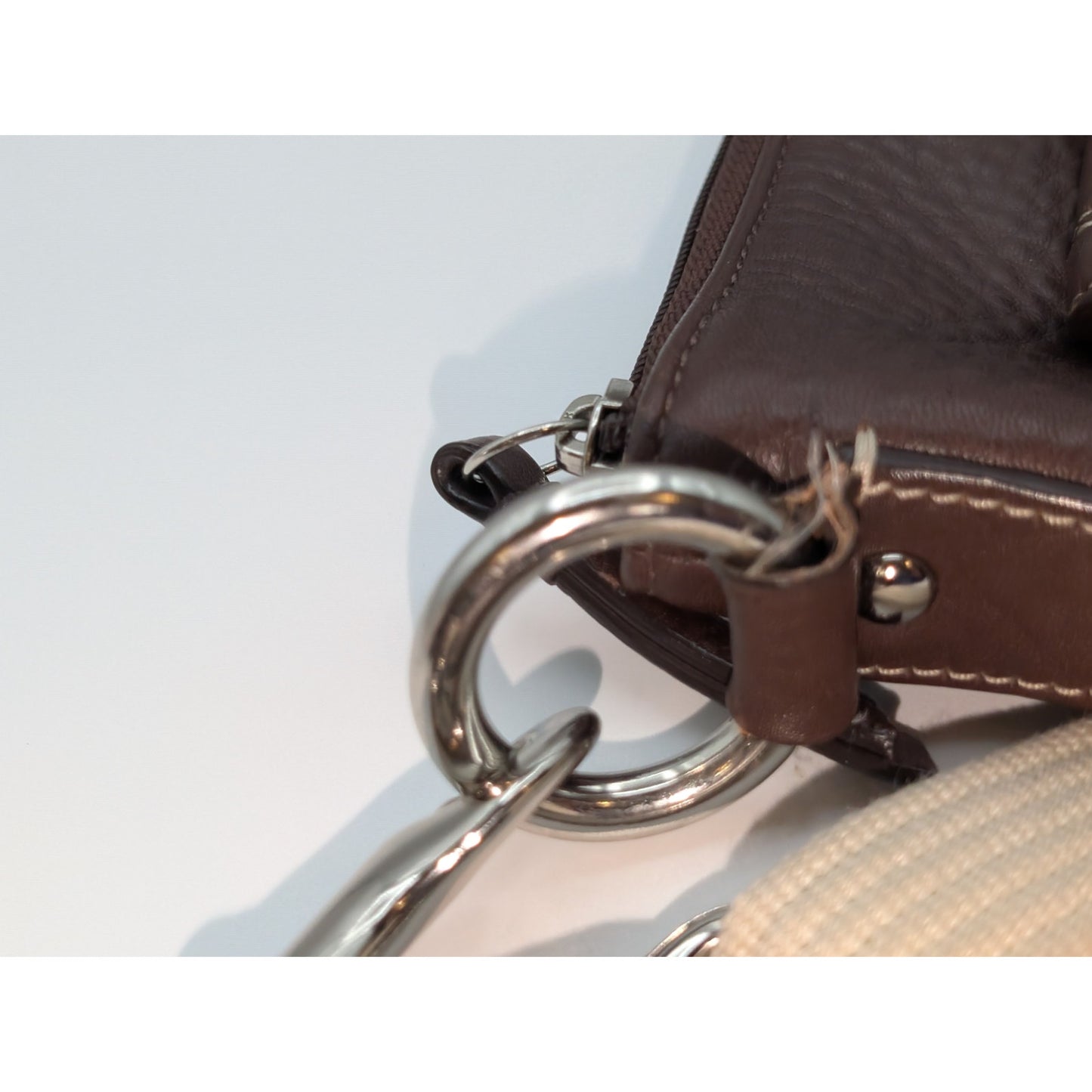 Coach Hamilton Brown Pebbled Leather Swingpack Crossbody Shoulder Bag