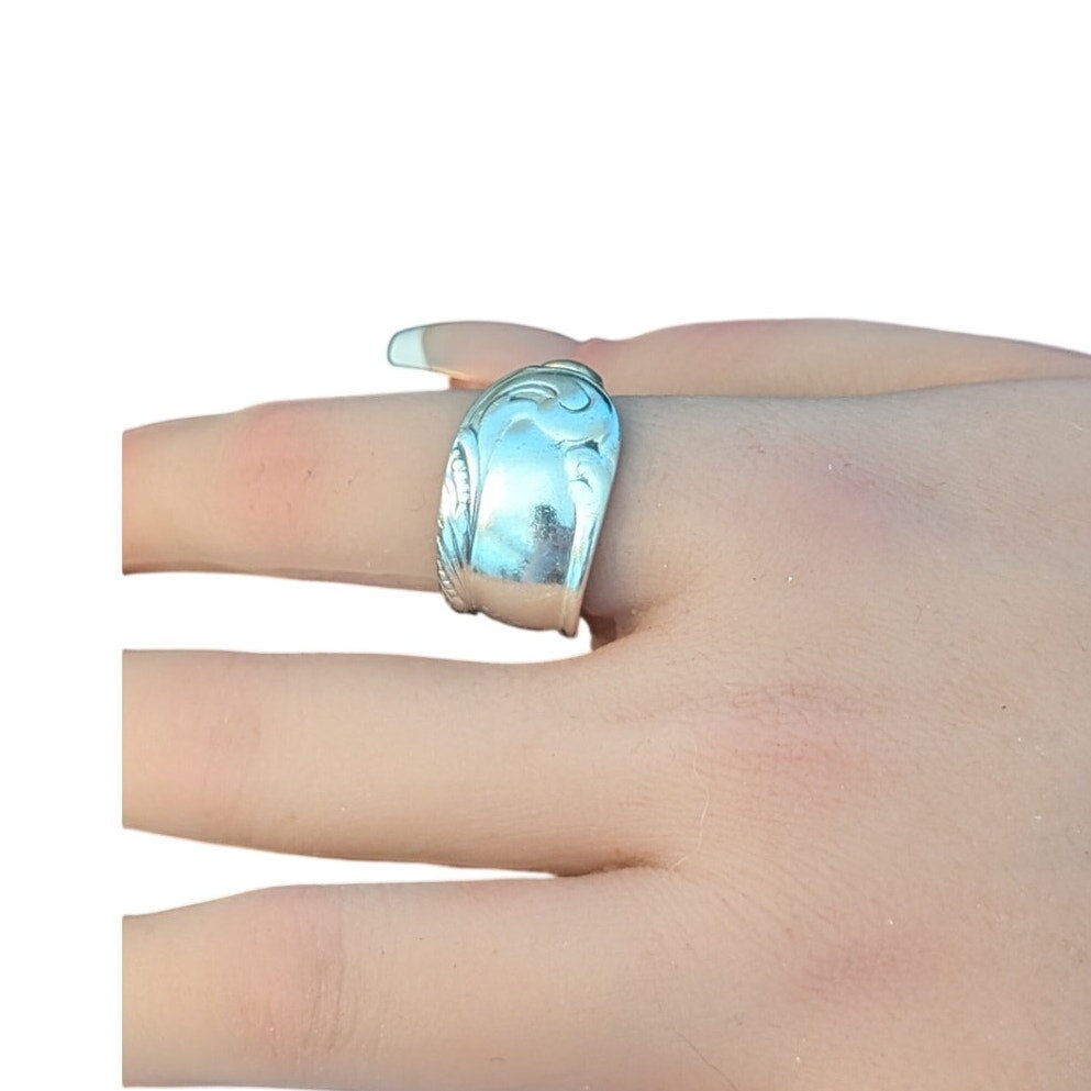 Vintage 1950 'Love Song' Spoon Open Ring Size 6.75