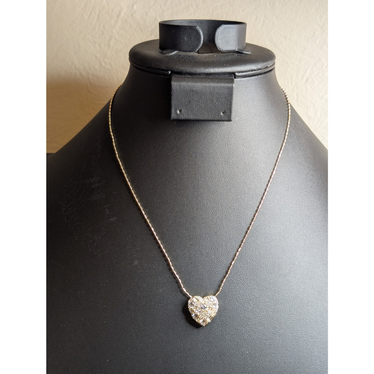 Brilliance 14k Gold Flash Plated Cubic Zirconia Baguette Heart Necklace