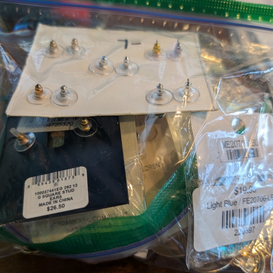 Lot of Seventeen Pair of Pierced Earrings