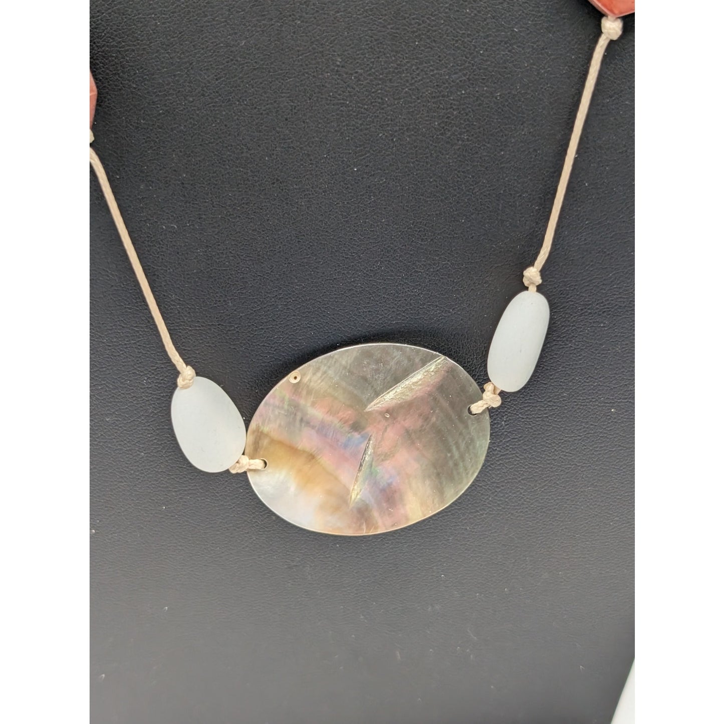 J. Jill Abalone Shell Sea Layered Statement Adjustable Necklace