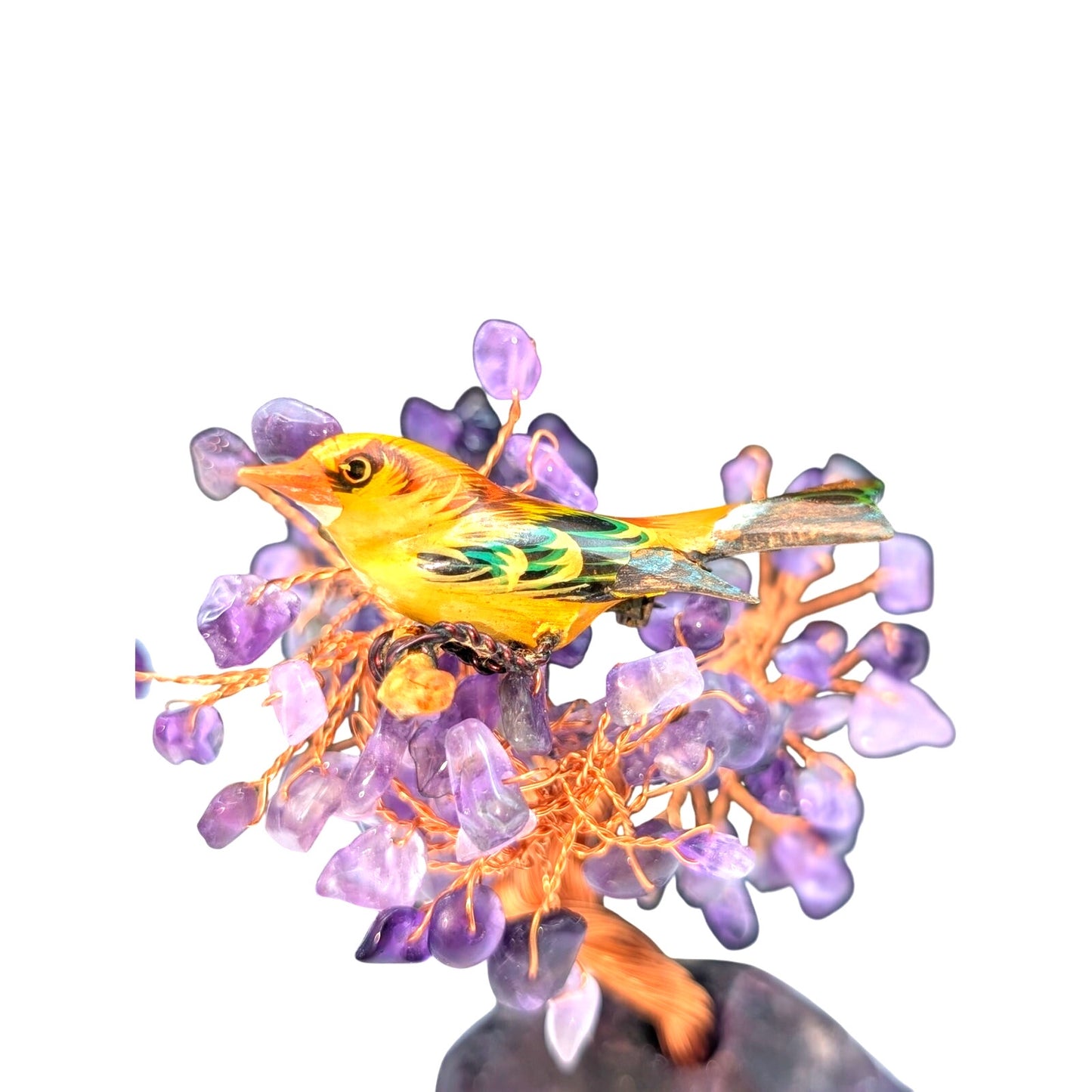 Takahashi Vintage 1950-60s Art and Woodcraft Handmade Goldfinch Pin.