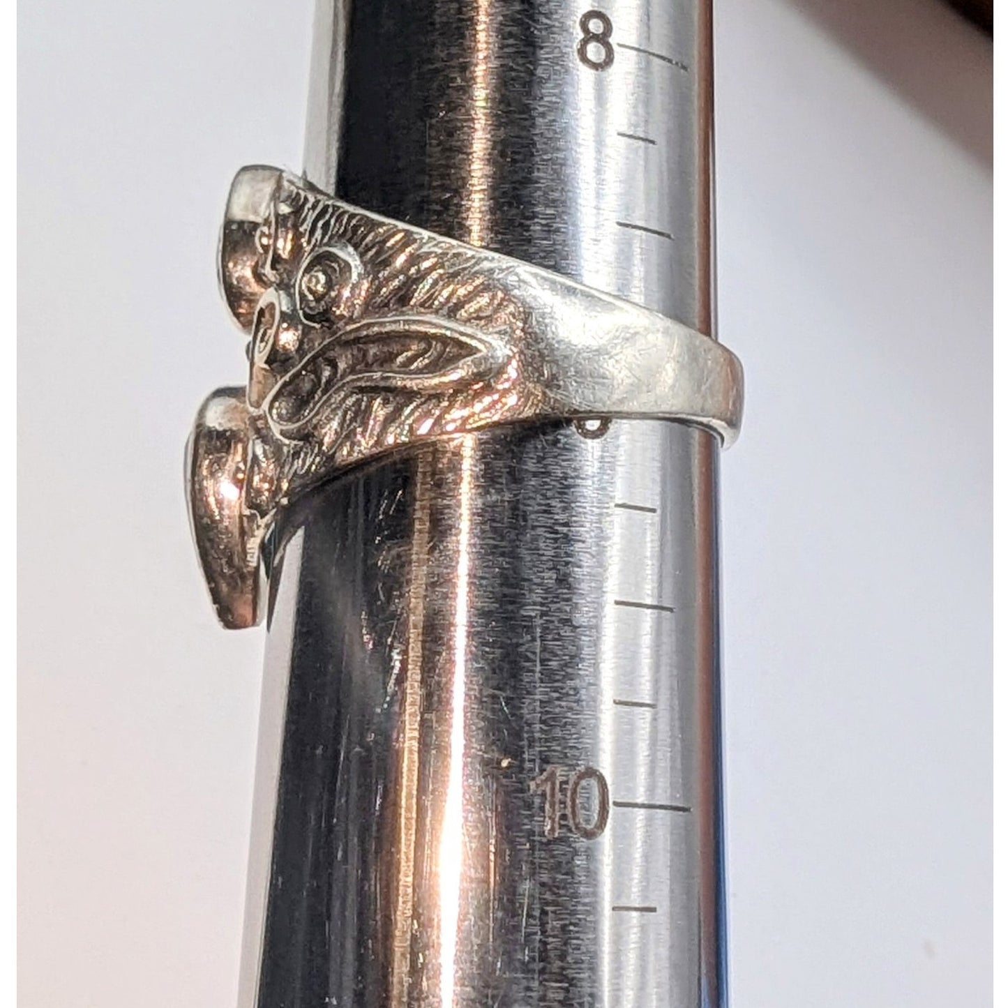 Two Blue Topaz Teardrop 925 Sterling Silver Swirl Ring W/ Bali Vibes Size 8.75