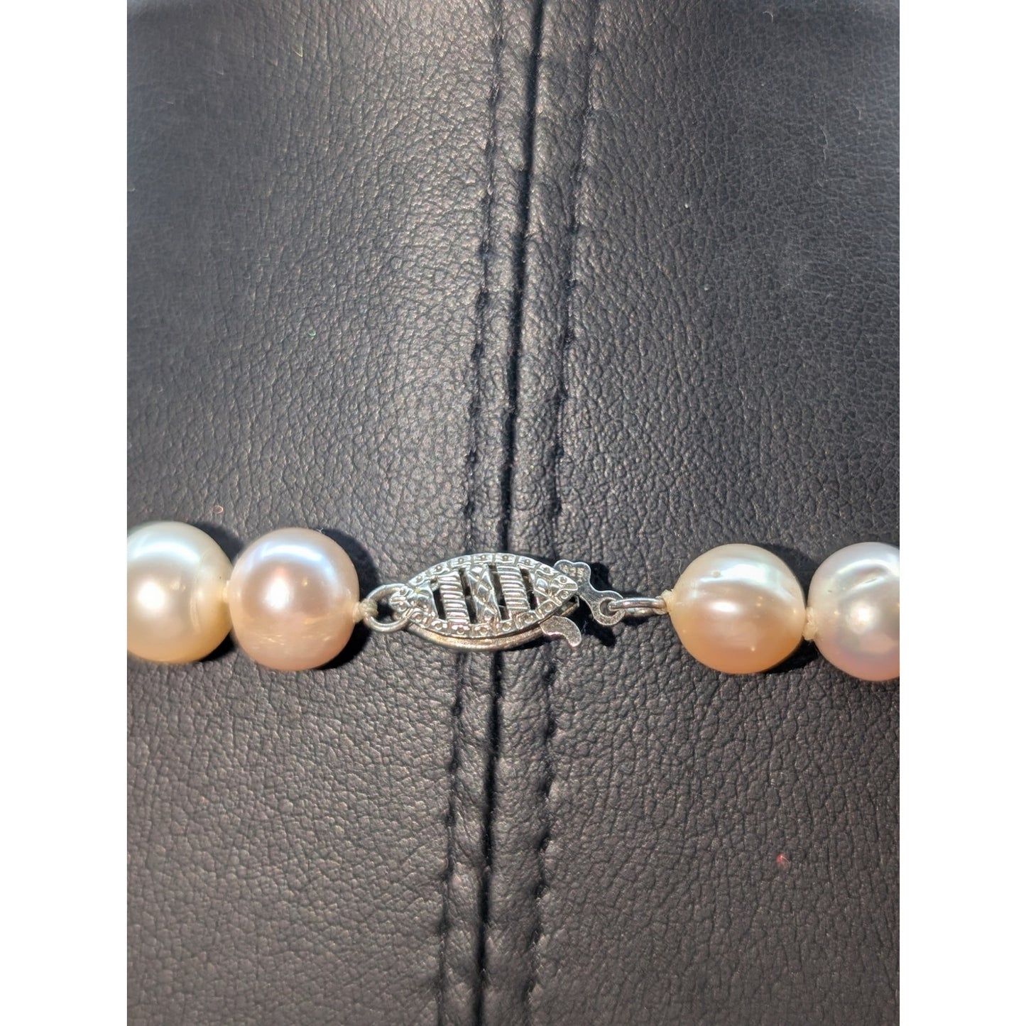 925 Sterling Silver Clasp 12mm Natural Freshwater Pearl 18" Necklace & Bracelet