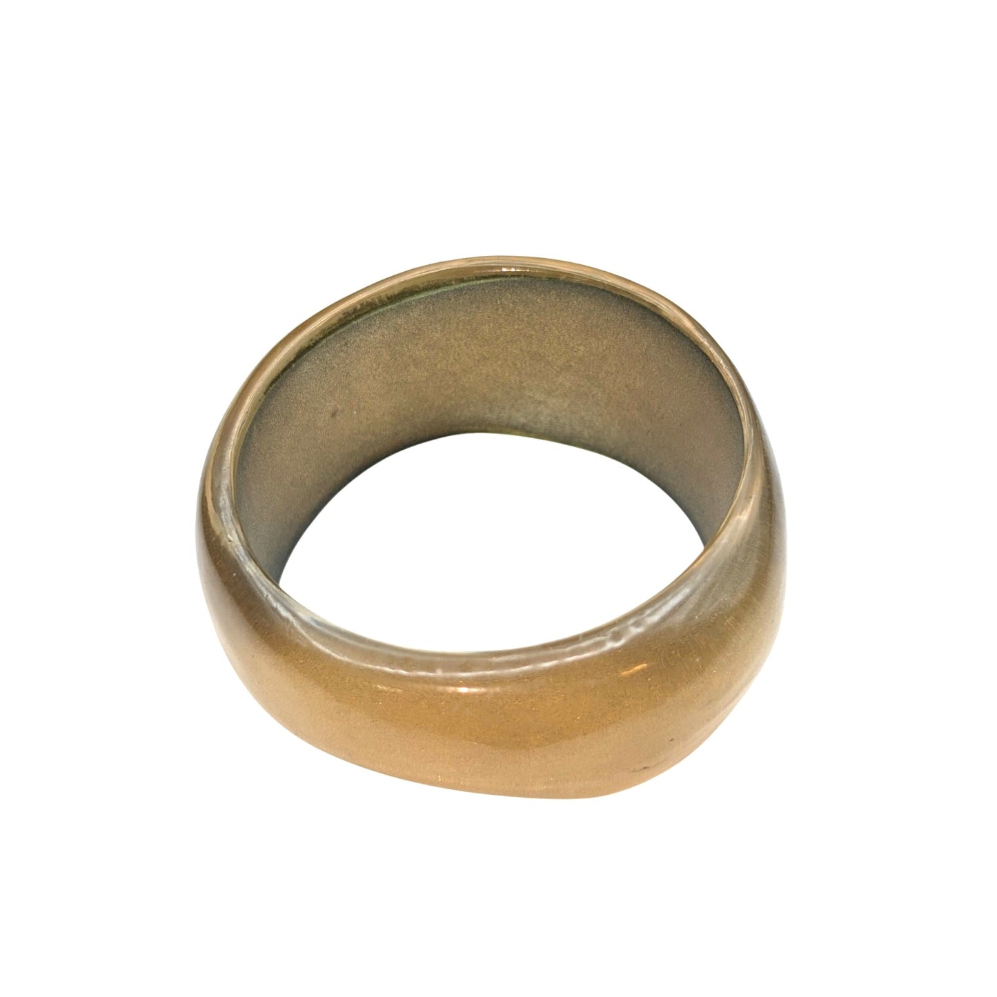 Vintage Gold Shimmer Abstract Lucite Bangle Bracelet