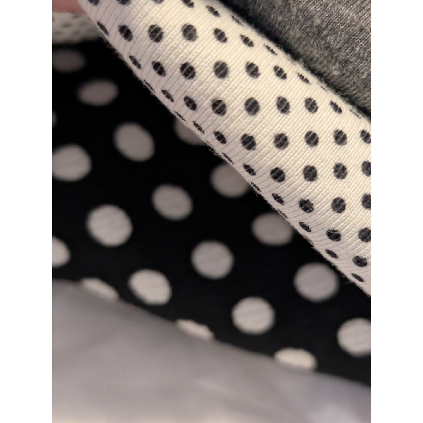 Lot of Six Black White Gray Polka Dot & Plain Color Tops