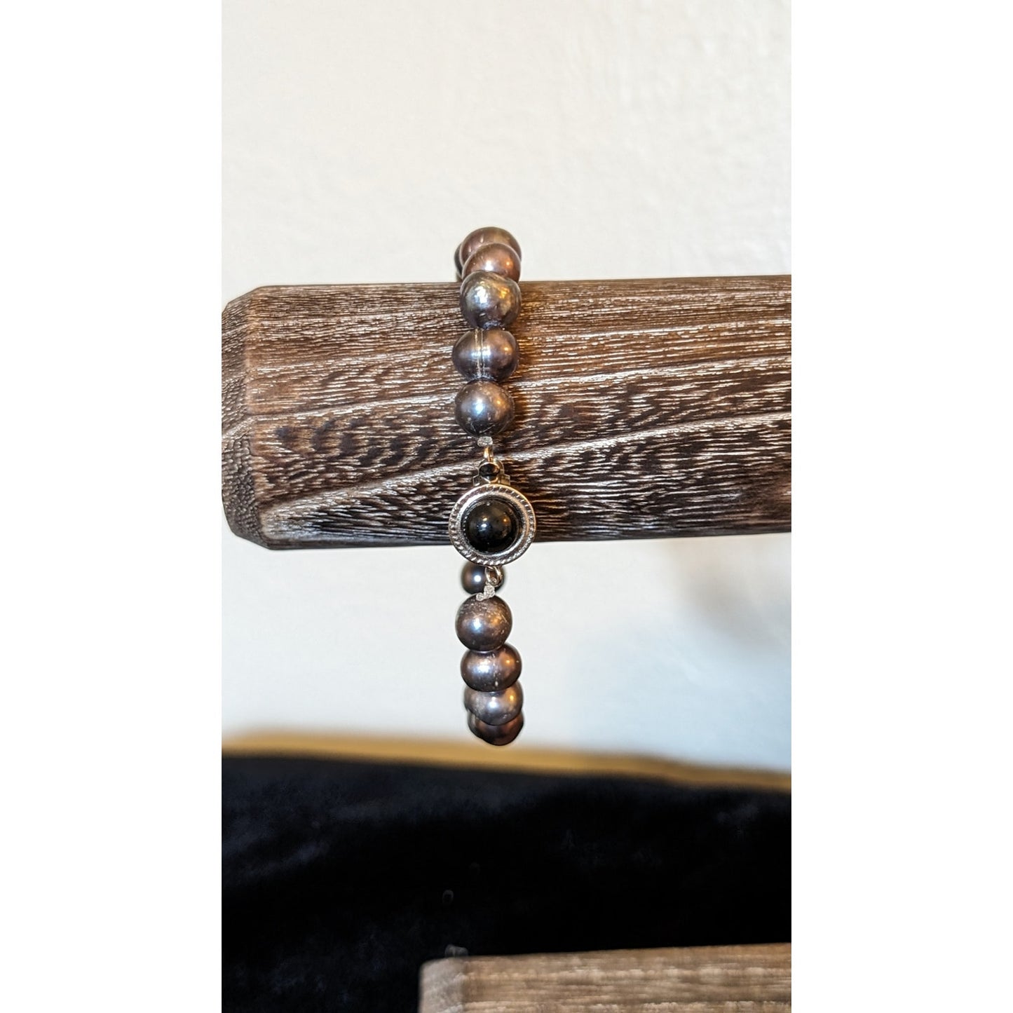 Natural Freshwater Pearl Bracelet W/ Slide In Fancy Clasp