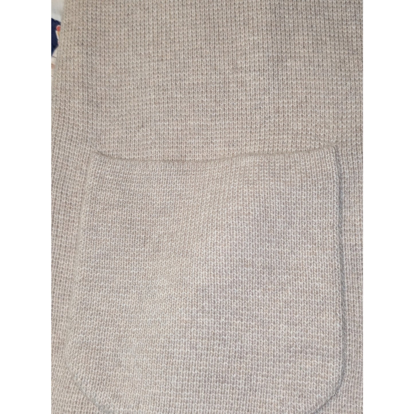 Talbot's Oatmeal Wool Blend Pocket Open Front Sweater Blazer Womens Sz S