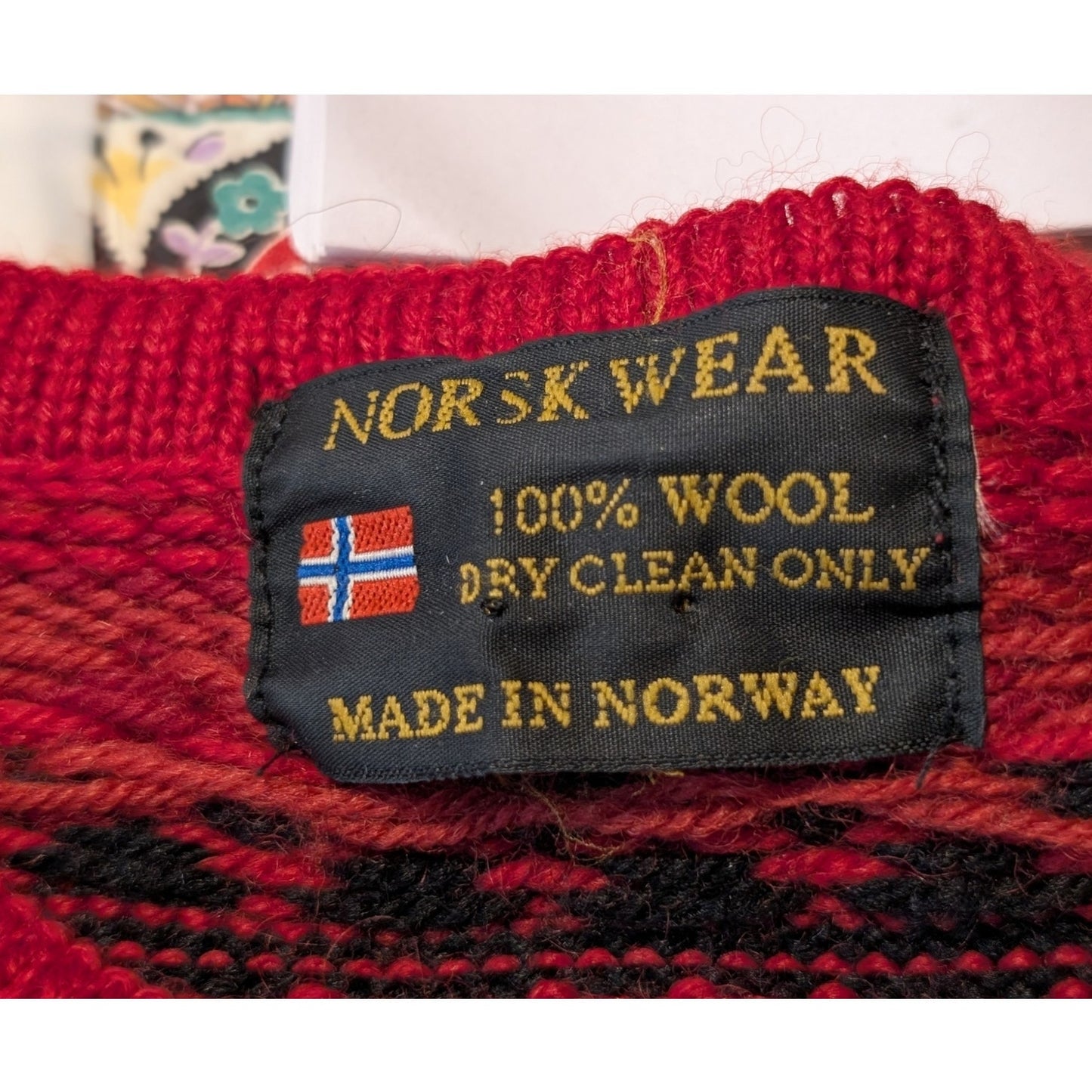 NORSKWEAR Nordic Red Wool Norwegian Cardigan Women's Size XS (Estimate)