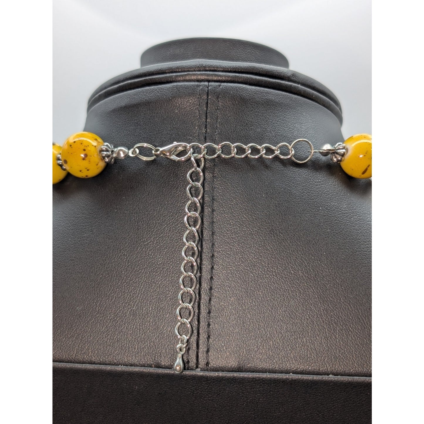 Fresh Spring/Summer Pale Yellow & Speckled Golden & Silver Bead 20"-23" Necklace