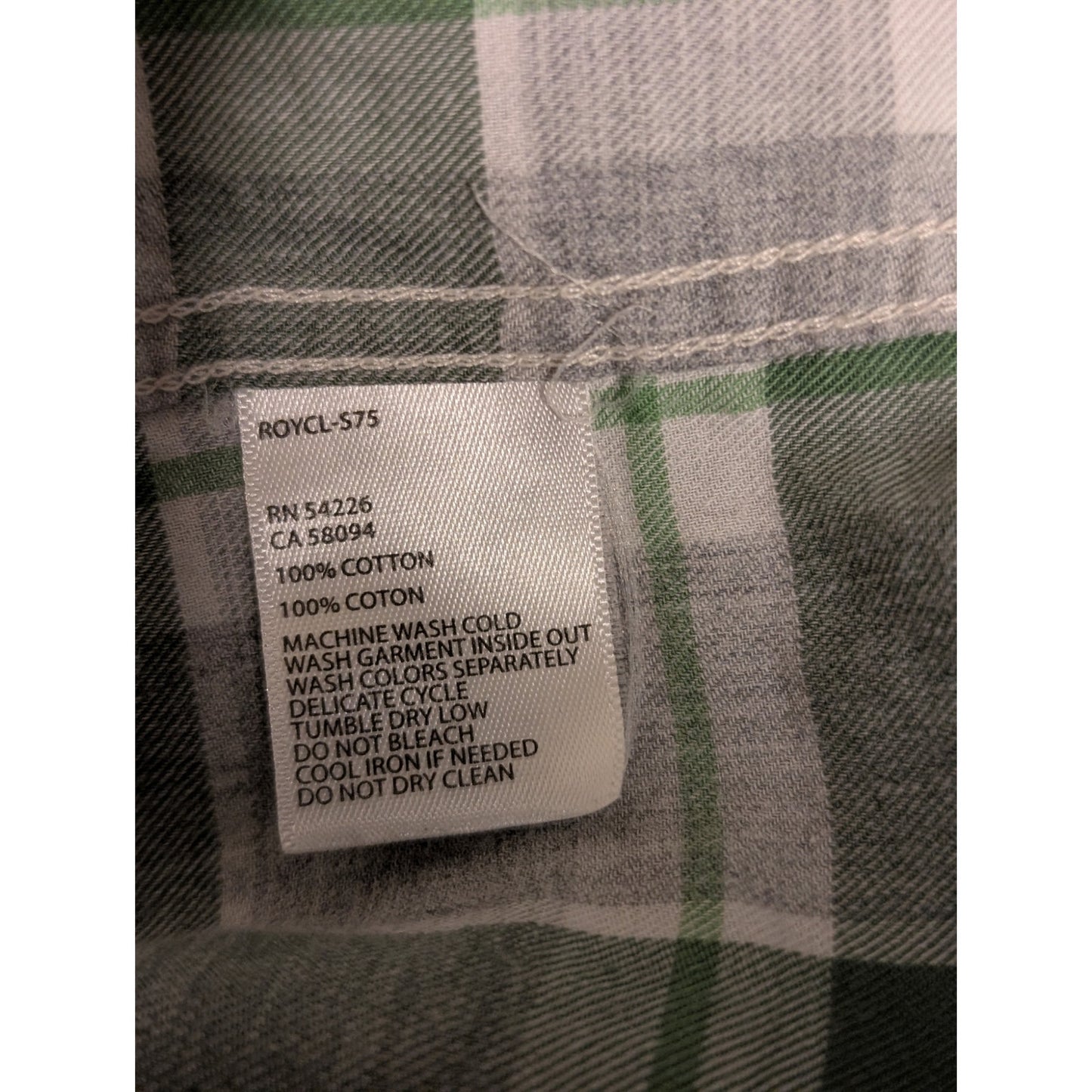 Royal Robbins Green Plaid Short Sleeve Button Up Front Pockets Mens' L Shirt