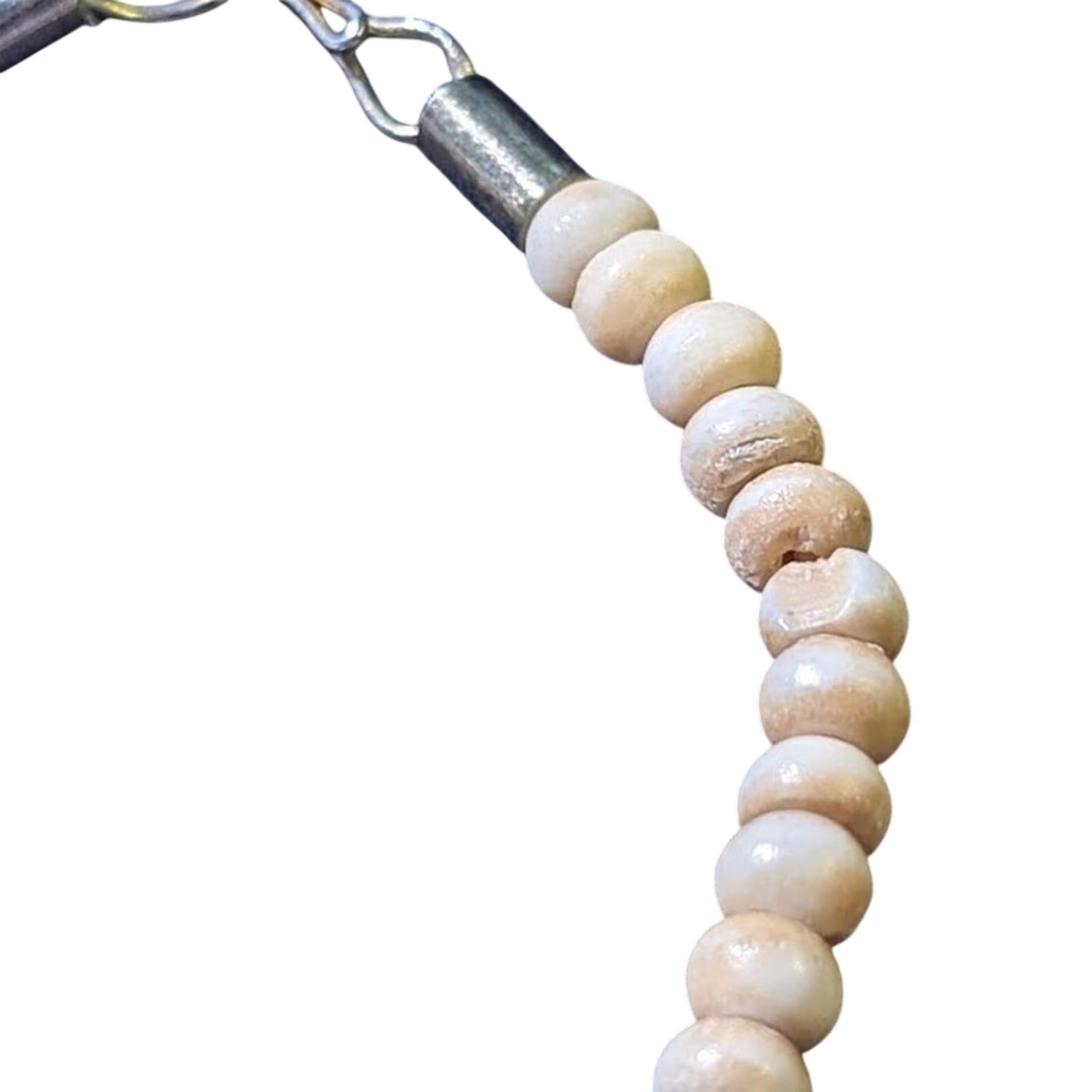 Vintage Multi-Strand Cream Tone Bone/Resin Tribal Statement Necklace