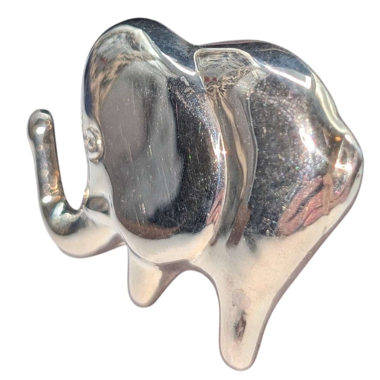 925 Sterling Silver Puffy Big Ear Elephant Brooch/Pin