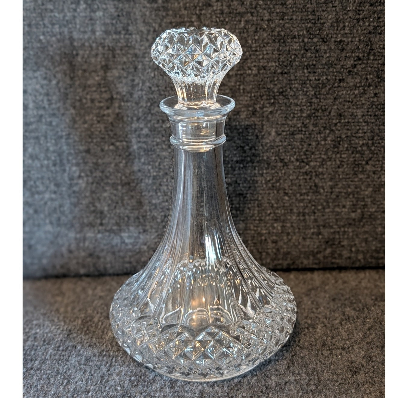Vintage Crystal Cut Glass Wine Decanter