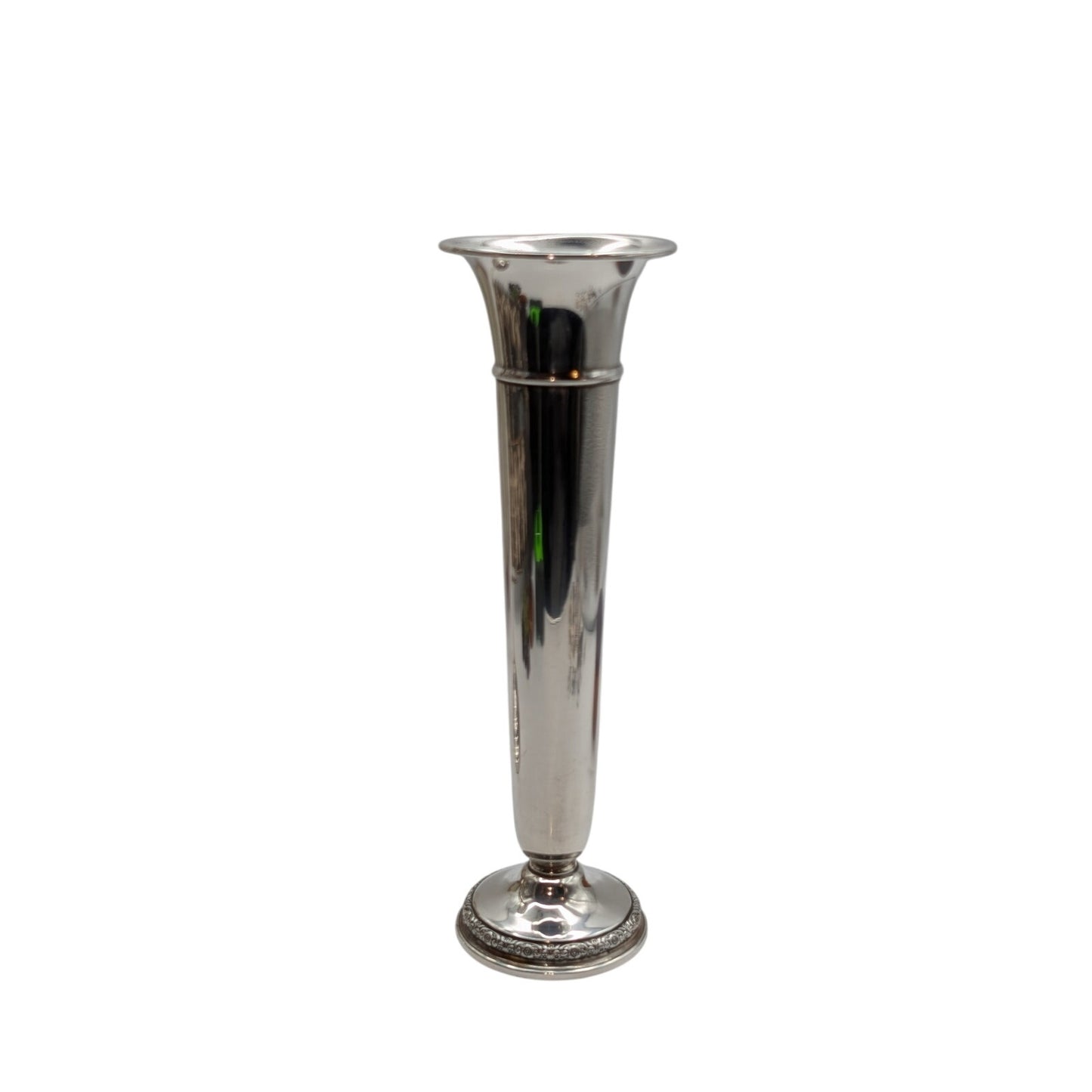 Vtg International Prelude Sterling Silver Weighted Reinforced Trumpet Bud Vase