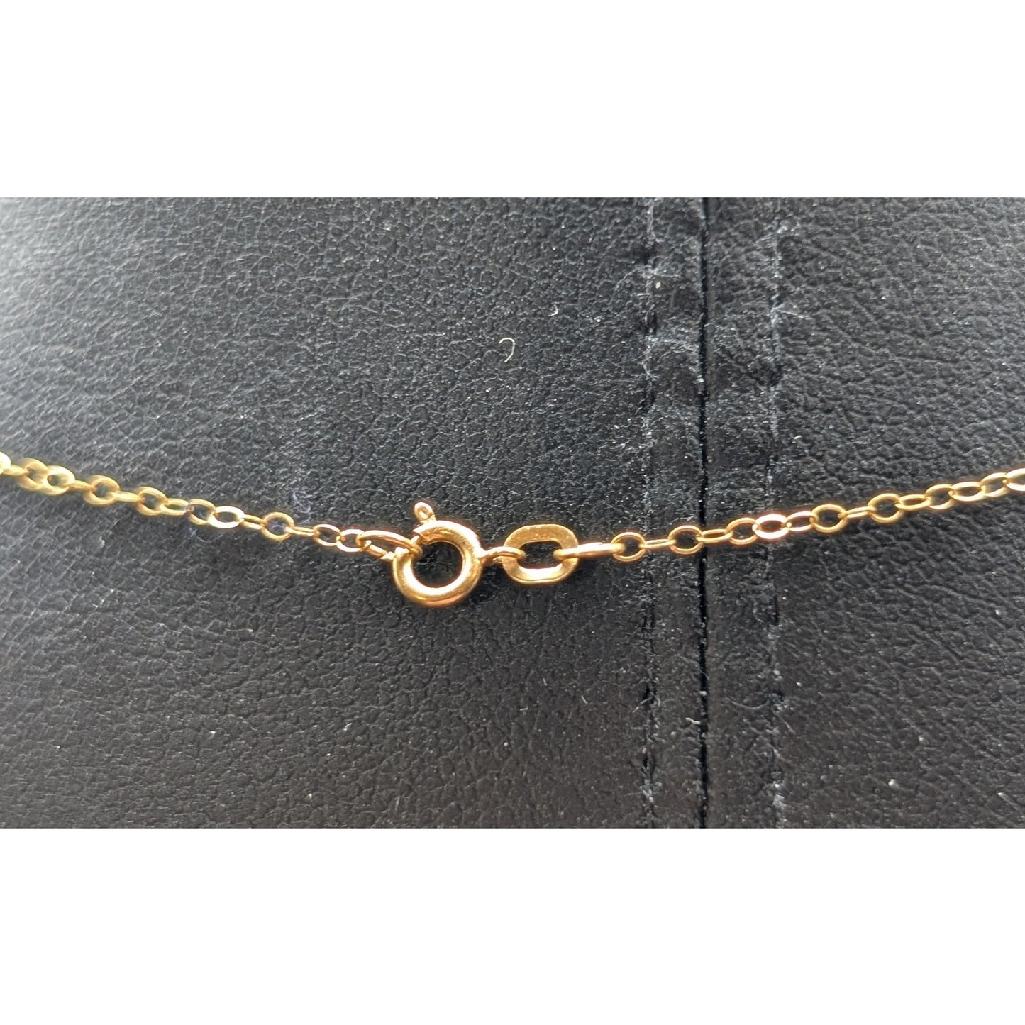 14K Yellow Gold Approx. 5mm Genuine Pearl & Diamond Pendant Chain 18" Necklace