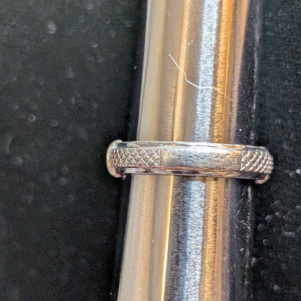 Genuine Judith Ripka Sterling Silver Pink Cz Heart 5.33mm Ring Size 7.75