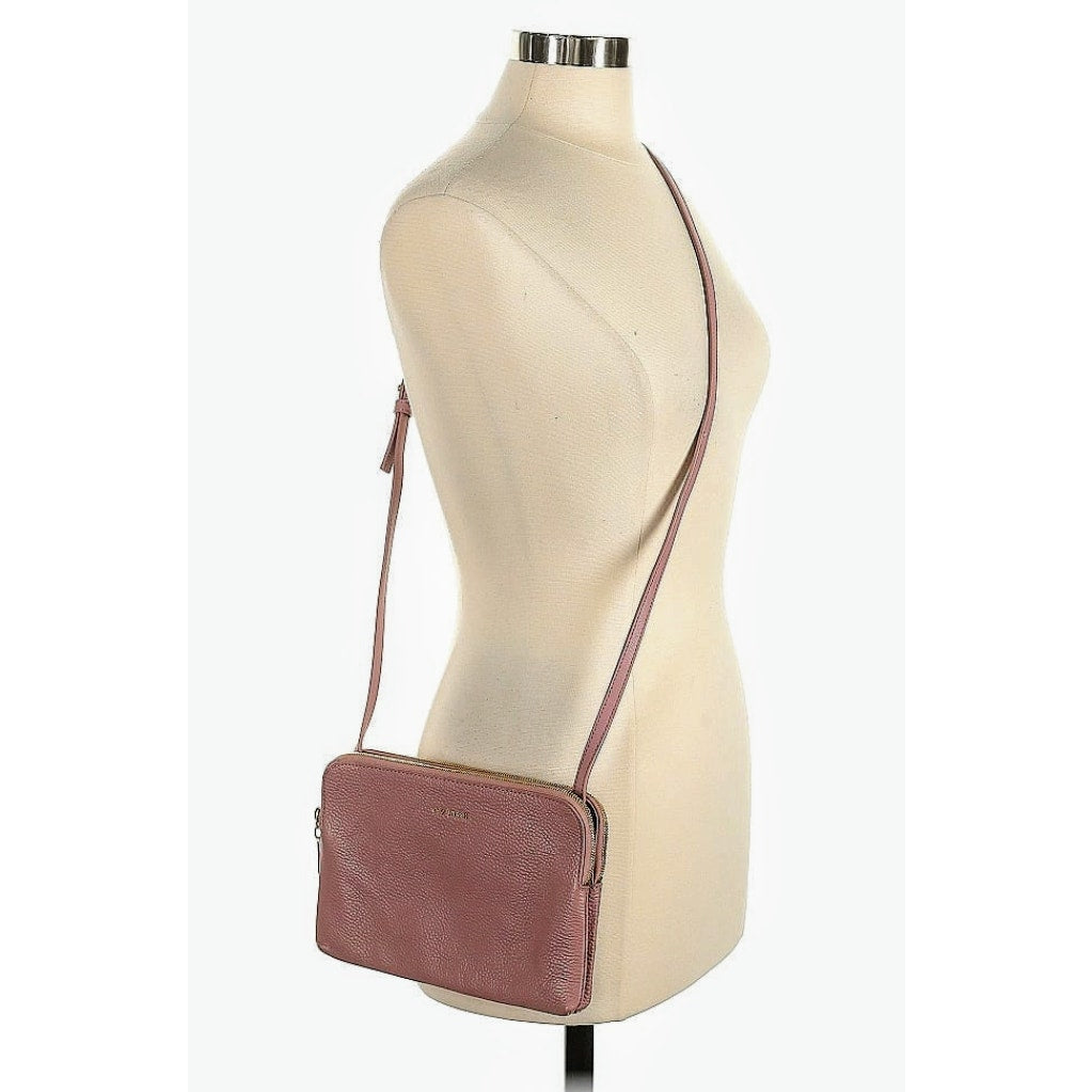 Ted Baker London Ciarraa Light Dusty Rose Grained Leather Crossbody Handbag