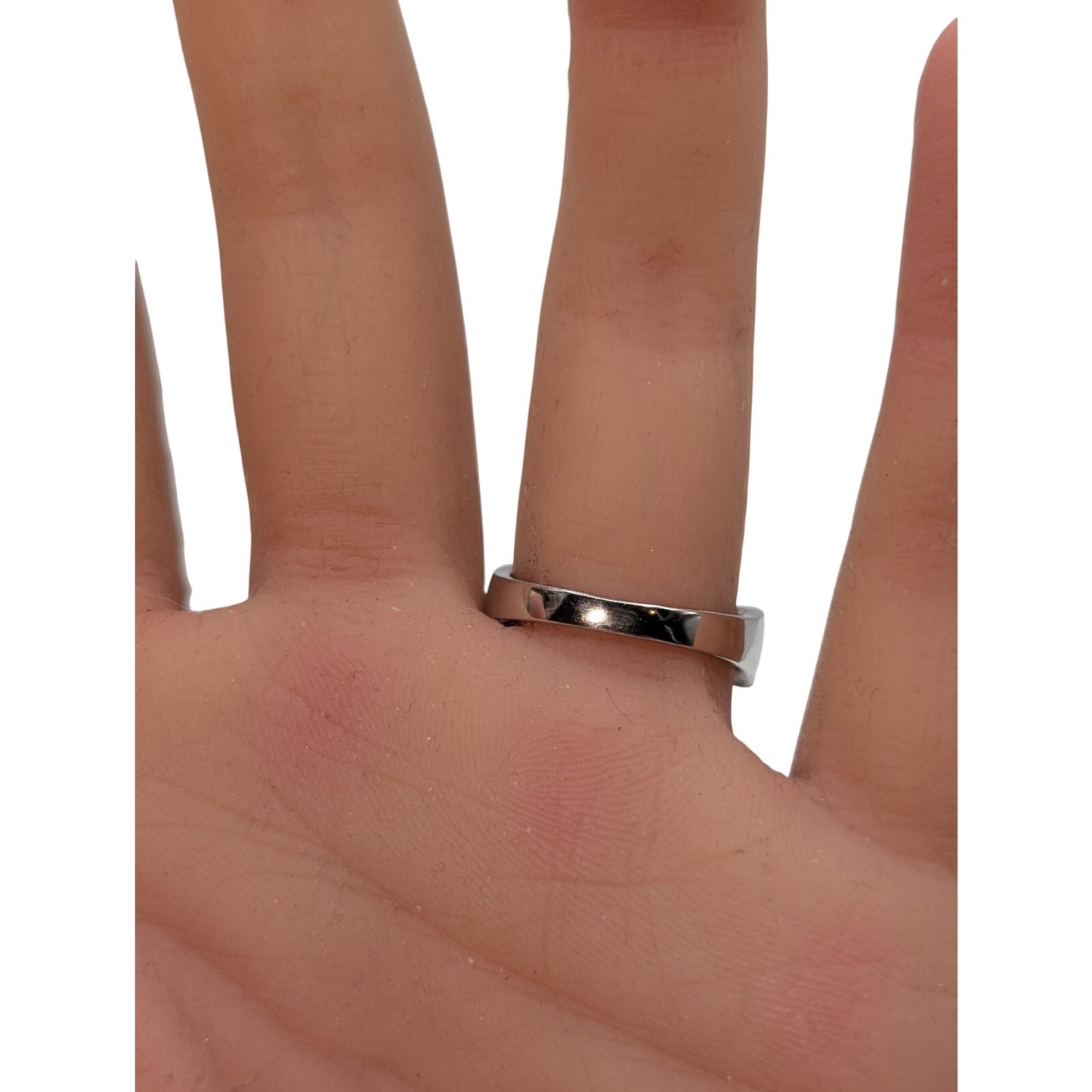 925 Sterling Silver Diamond Cross Over Band Ring Size 6.75