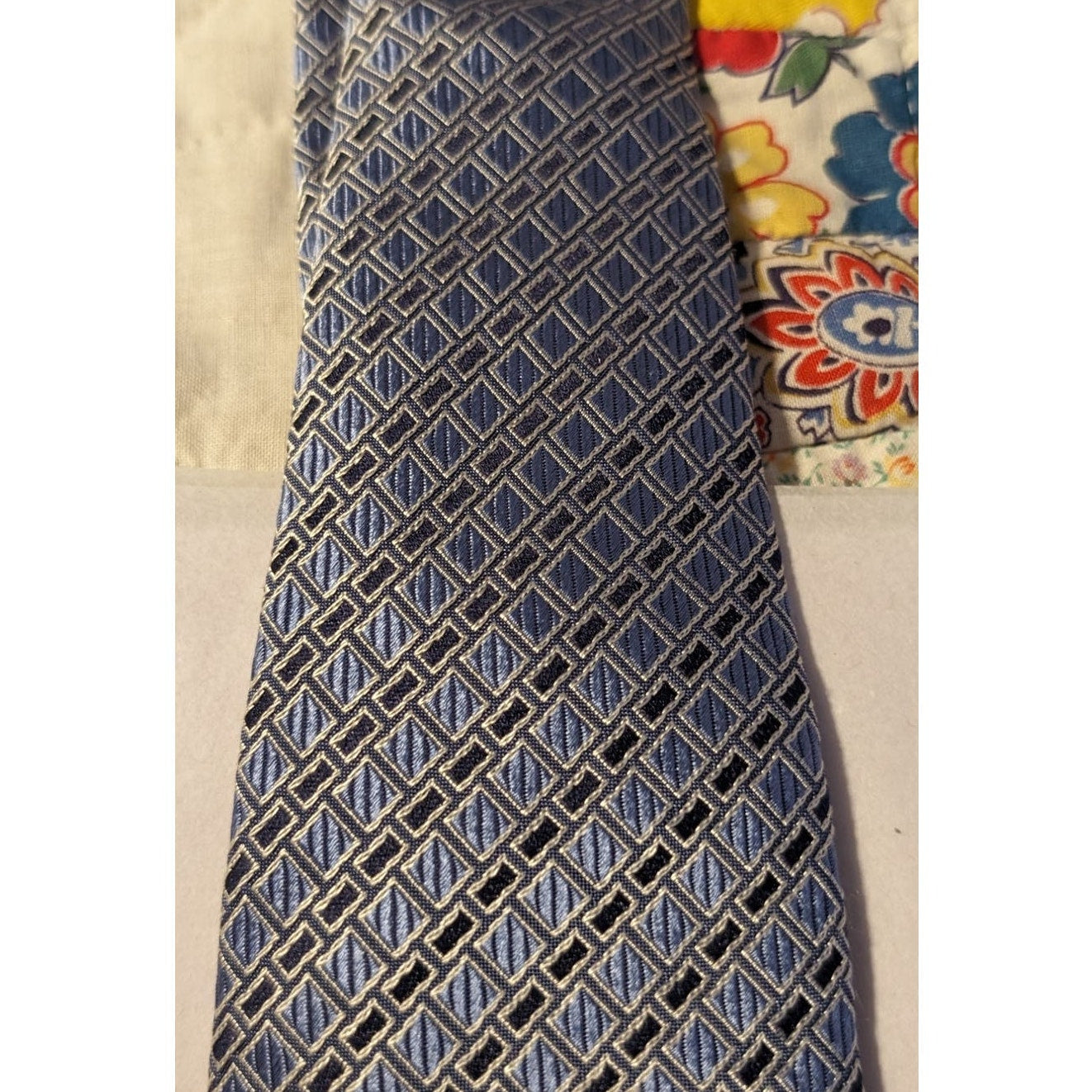 Patek Philippe Pour Ermenegildo Zegna Blue Pattern Silk Tie Limited Edition 2005