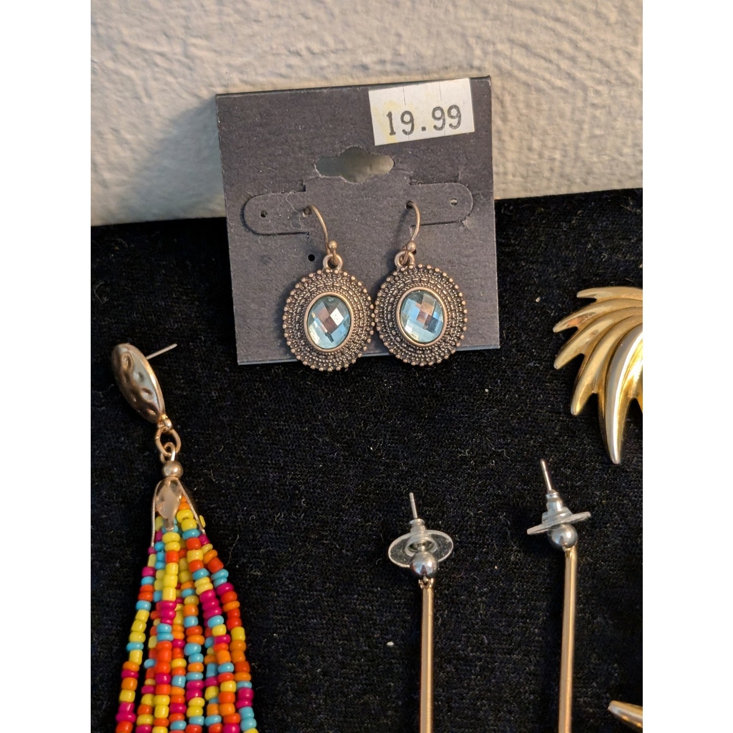 Lot of Six Pair Gold Tone Mixed Lot Pierced Earrings