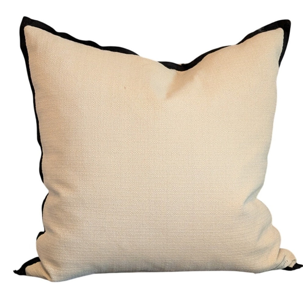 Eastern Accents Brown Geometric Black Trim 20X20 100% Cotton Decorative Pillow