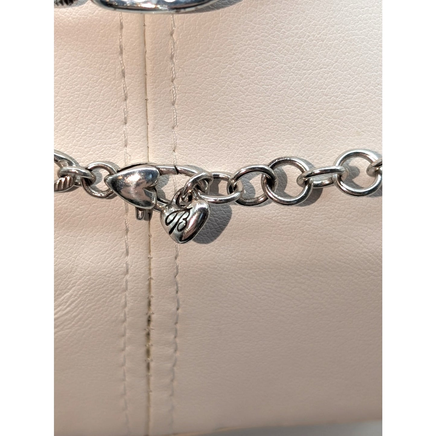Brighton MELANGE XL Layering Two Tone Hammered Swirl Crystal Chain Necklace