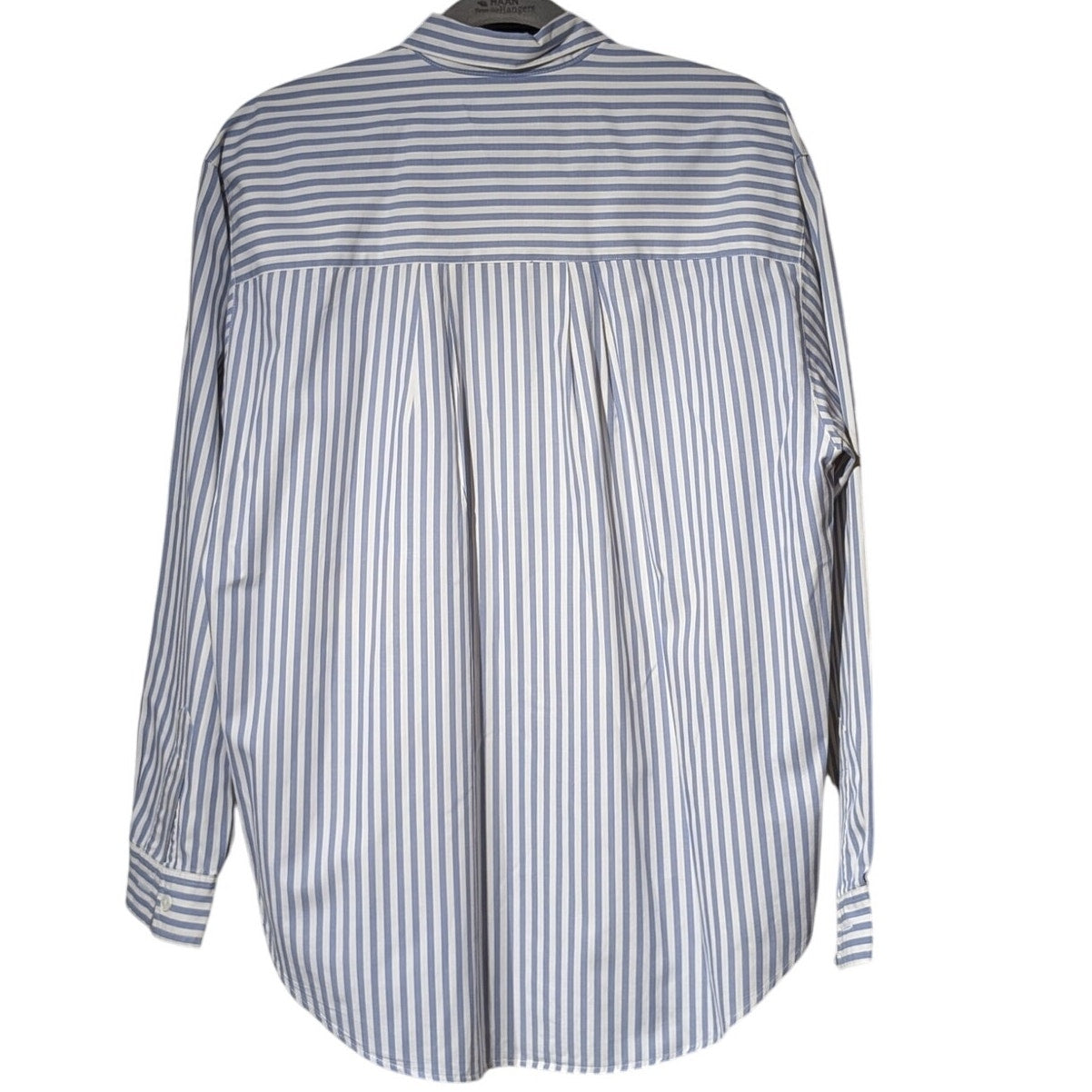 Docker's Dusty Blue Striped 100% Cotton Button Up Shirt Ladies' Sz M