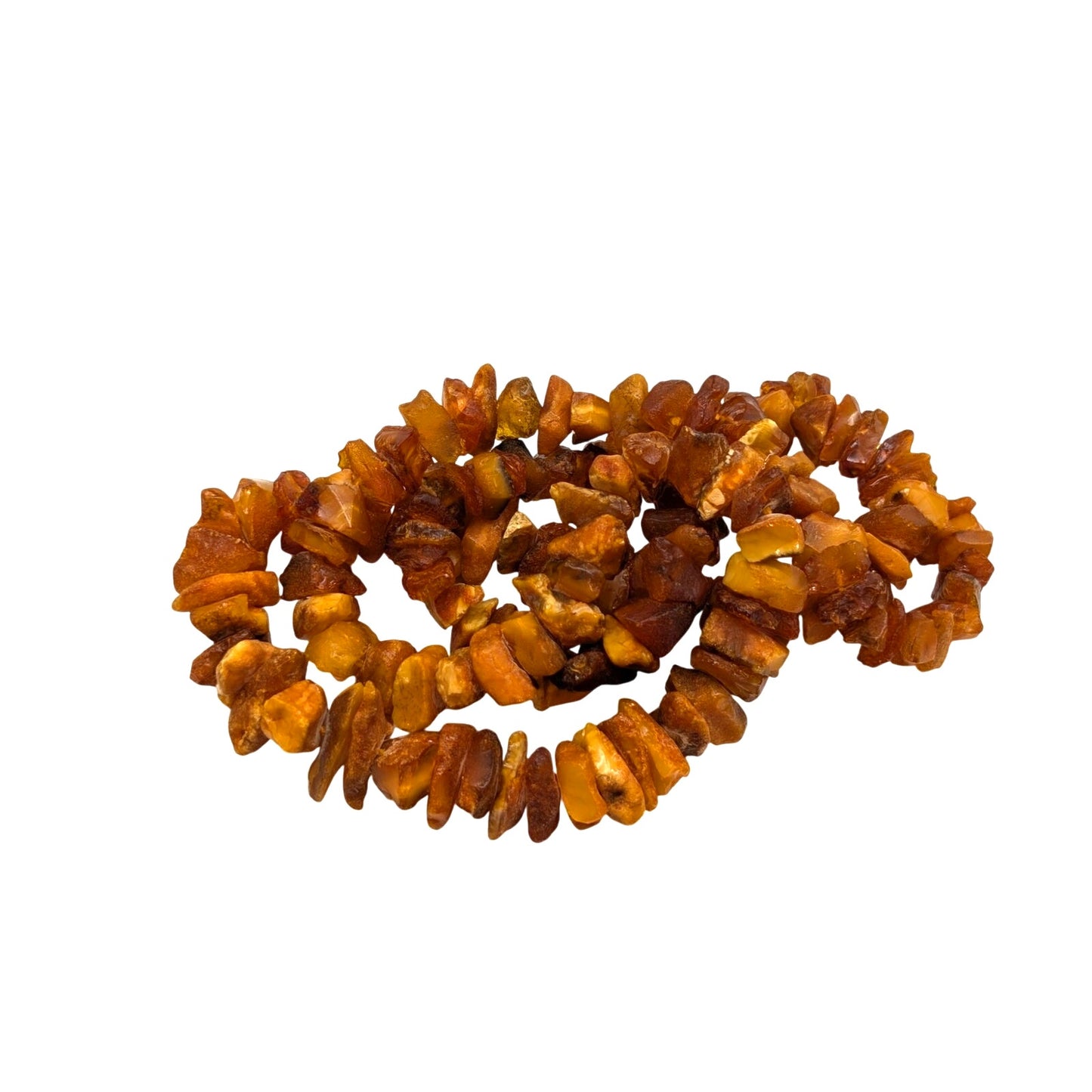 Vintage Chunky Genuine Raw Amber Graduated Nugget 32" Necklace 64.38g