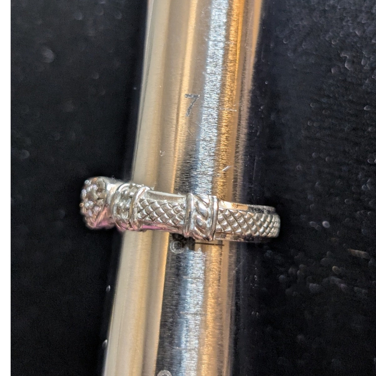 Genuine Judith Ripka Sterling Silver Pink Cz Heart 5.33mm Ring Size 7.75