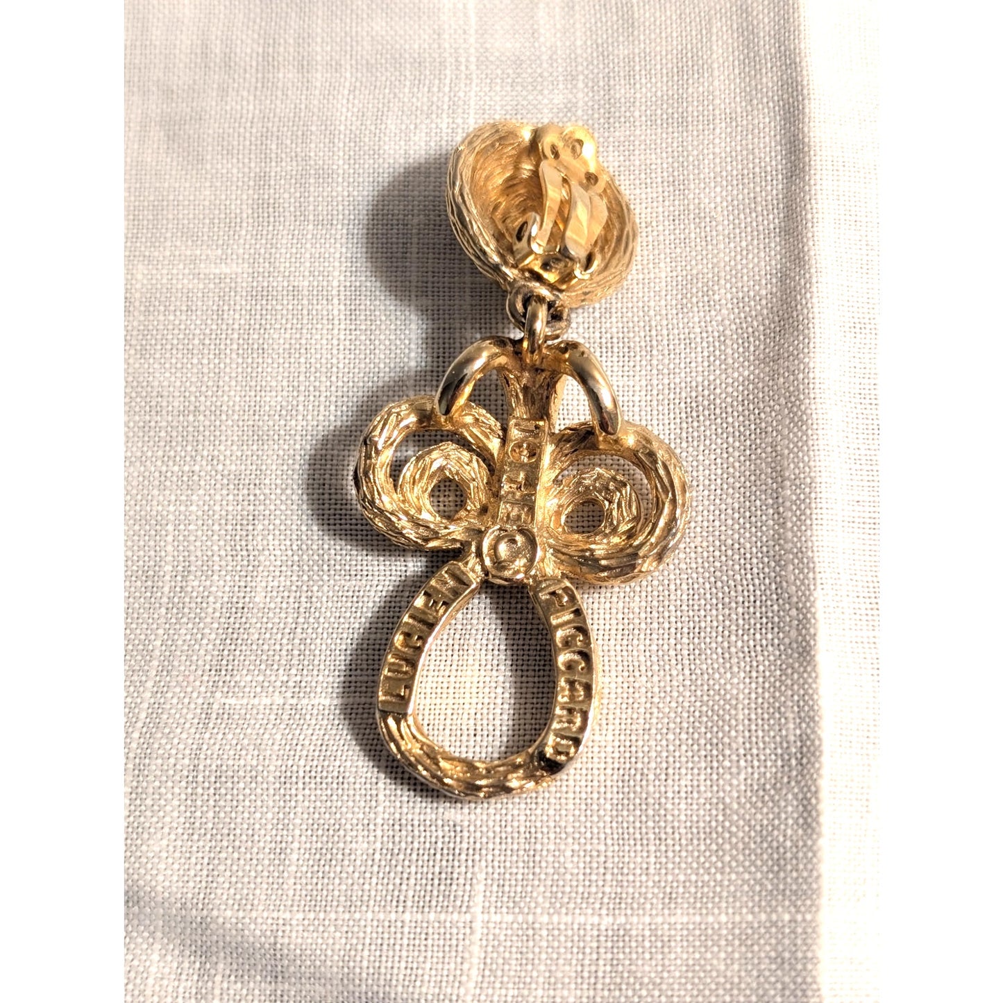 Three Vintage Designer Single Earrings Givenchy, Lucien Piccard, St. John