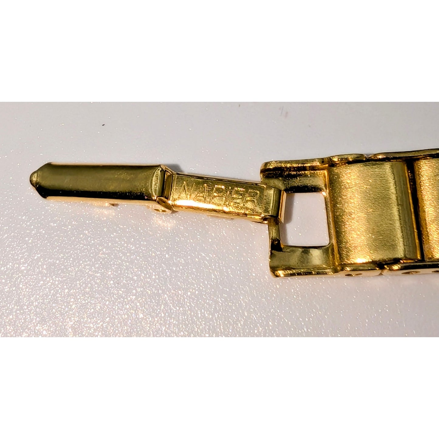Napier Vintage Gold Plated Alternating Brushed Polished Chain Link Bracelet