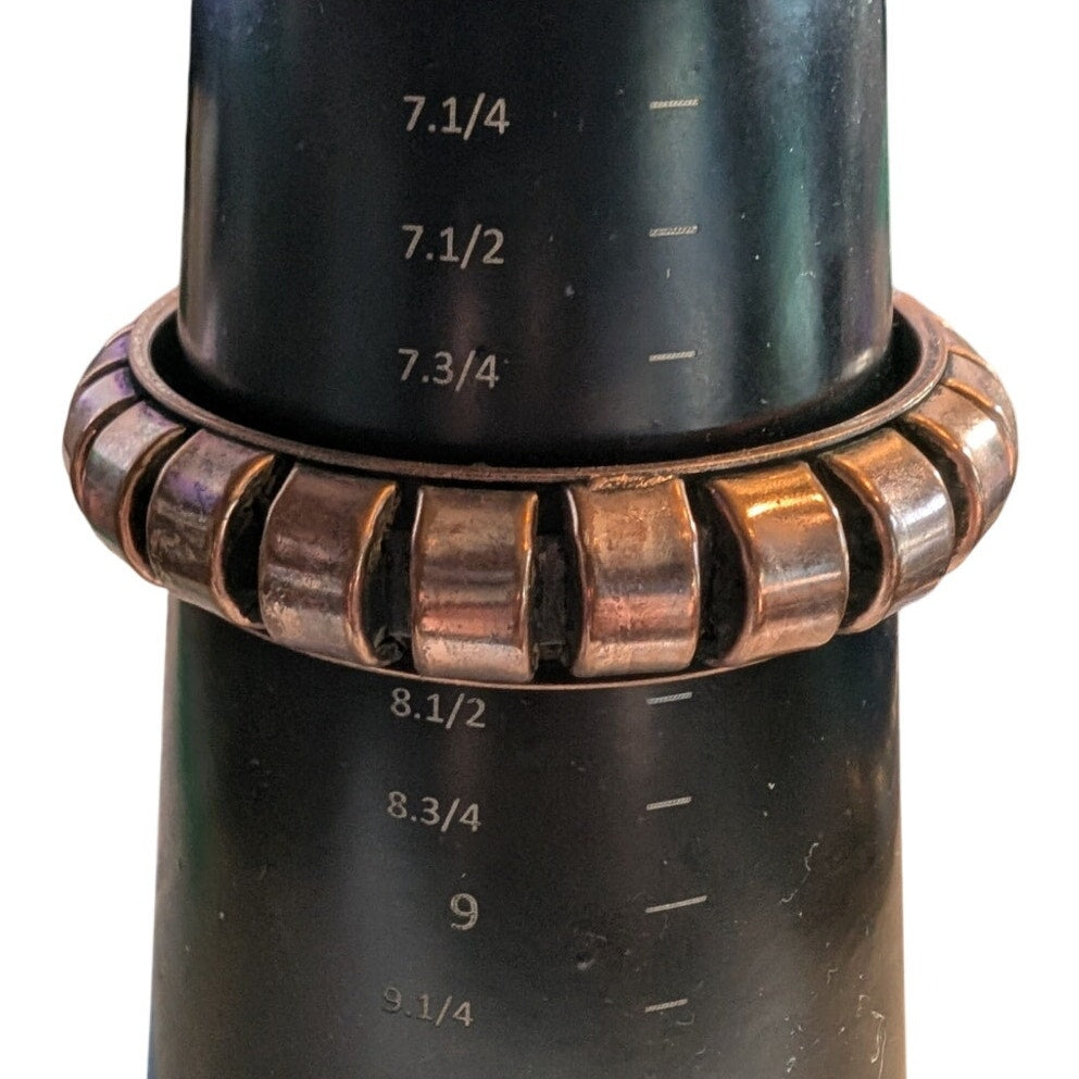 Lot of Three Vintage Metal Stone Inlay Bangle Bracelets