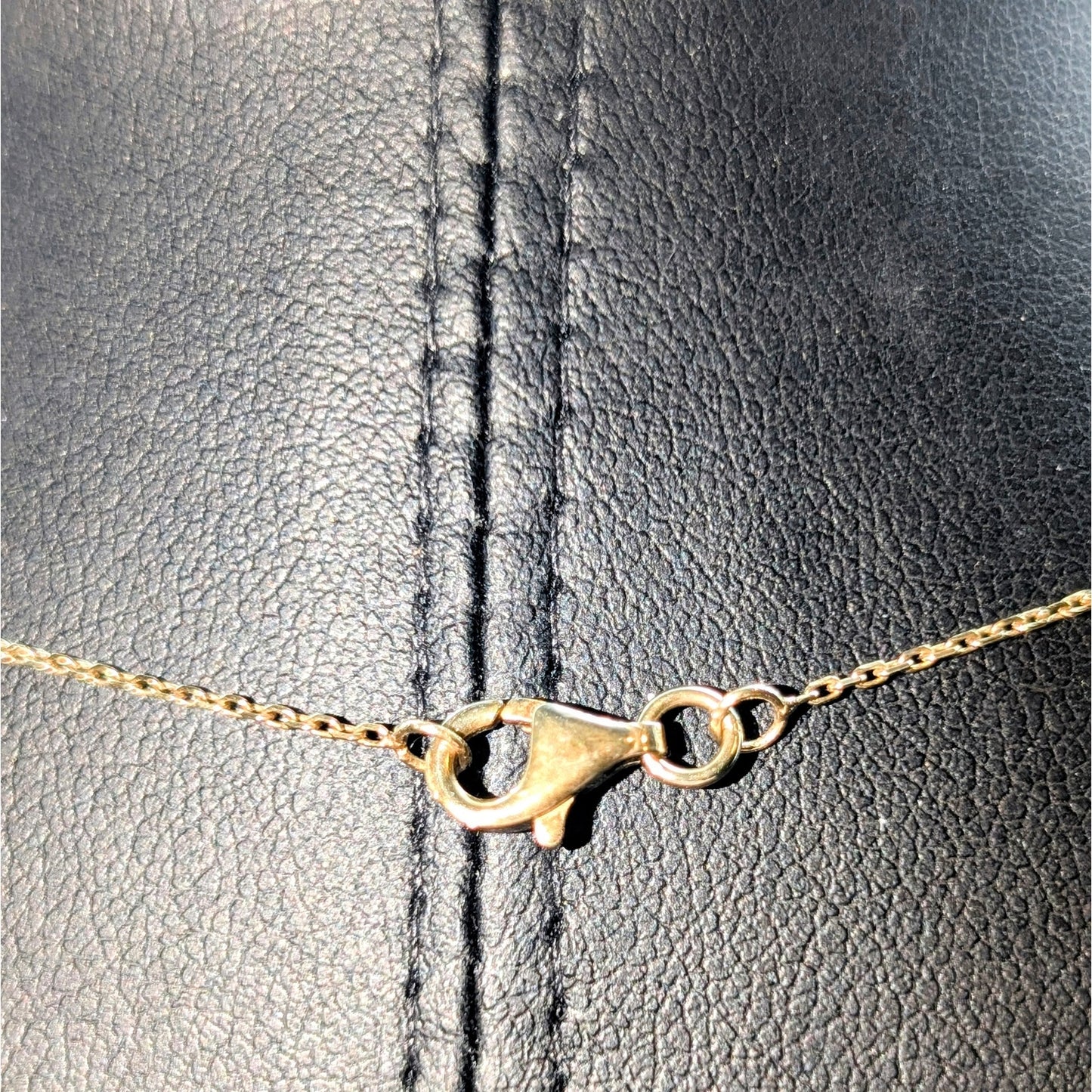 925 Sterling Gold Vermeil Faceted Bezel Set Smoky Quartz Pendant Chain Necklace