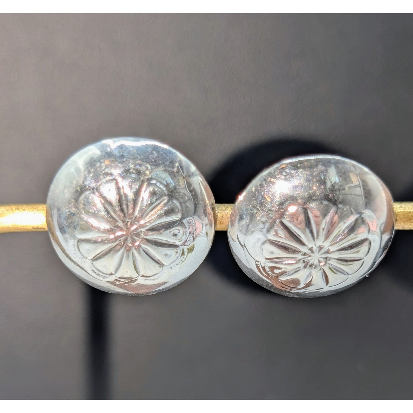 Vintage Unmarked Native American Hollow Pillow Concho Earrings