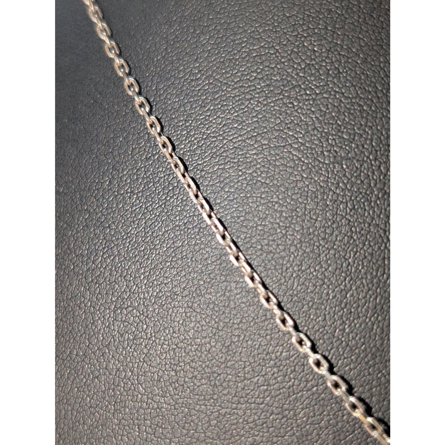 VTG 925 Sterling Infinity Cross Pendant 17.5" Rectangle Chain Link Necklace