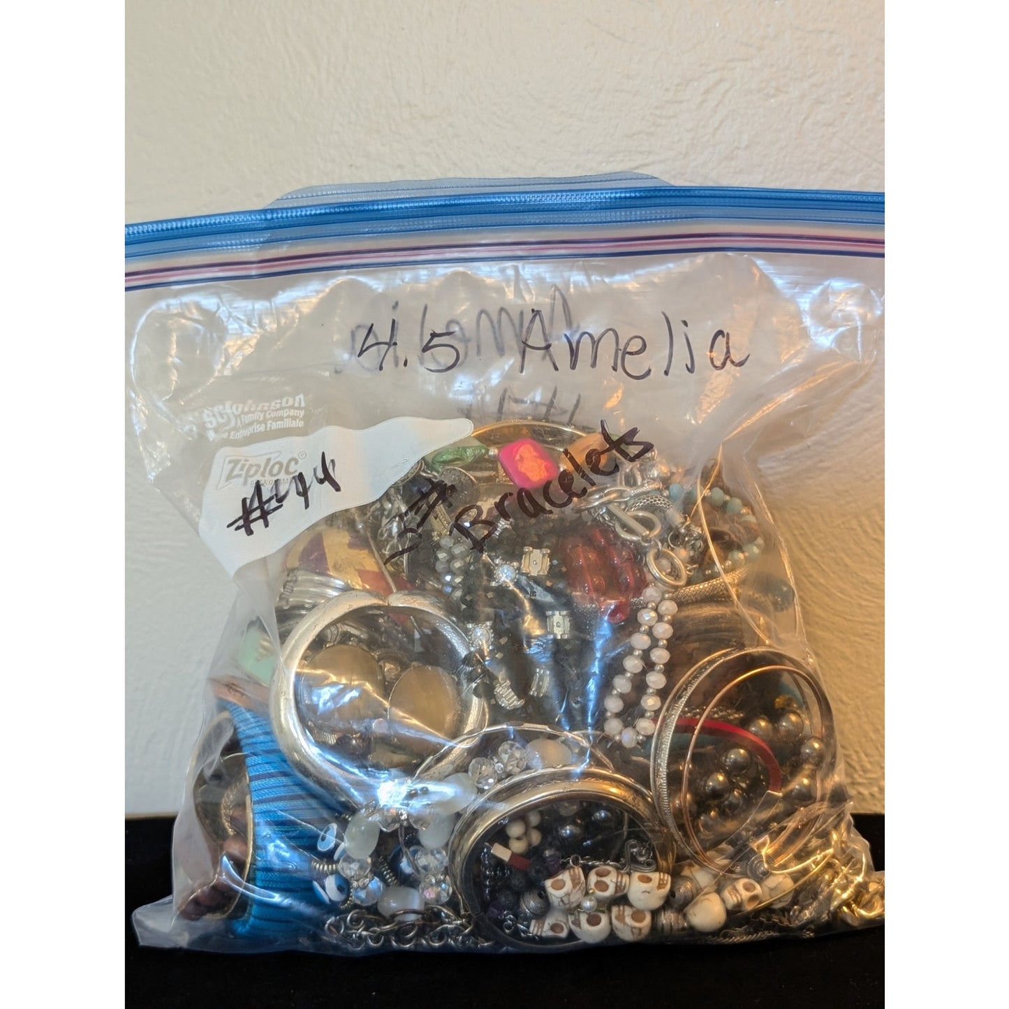 Jewelry Lot Amelia Bracelet Repurpose Bag 4 Plus Lbs Beads/Craft/Repurpose
