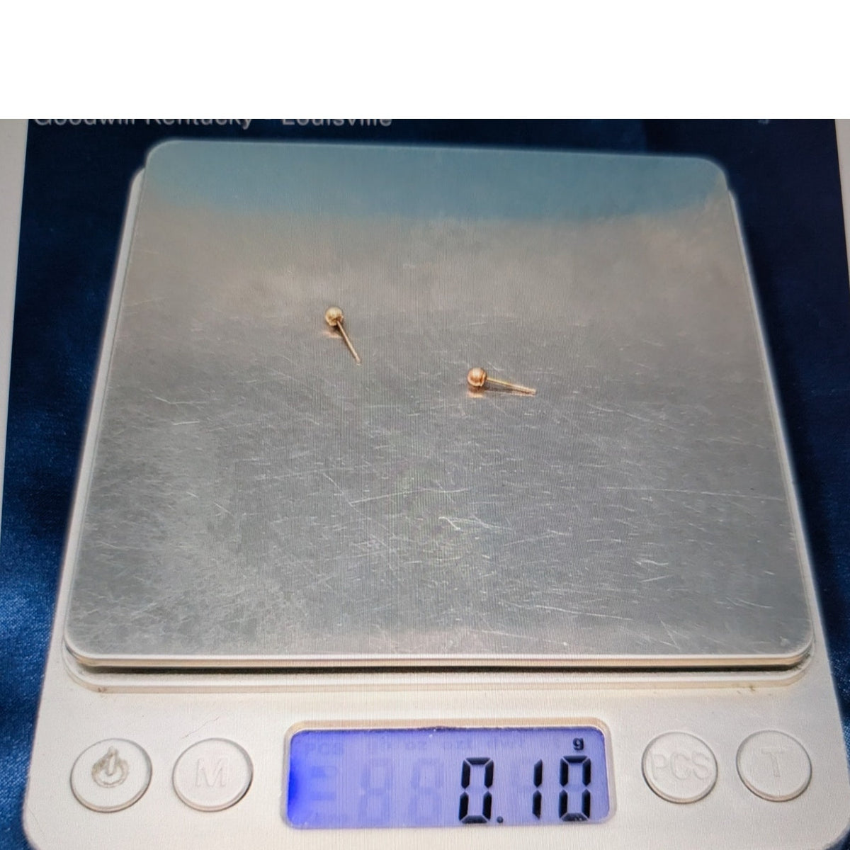 VTG 10K Rose Gold AAJ Stamped Ball Stud Earring Pair .10g