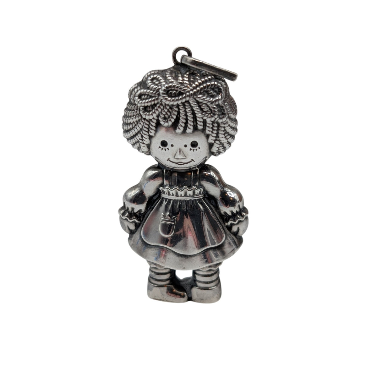 Vtg Large Raggedy Ann 1975 Bobbs Merrill Co., Inc. 925 Sterling Silver Necklace